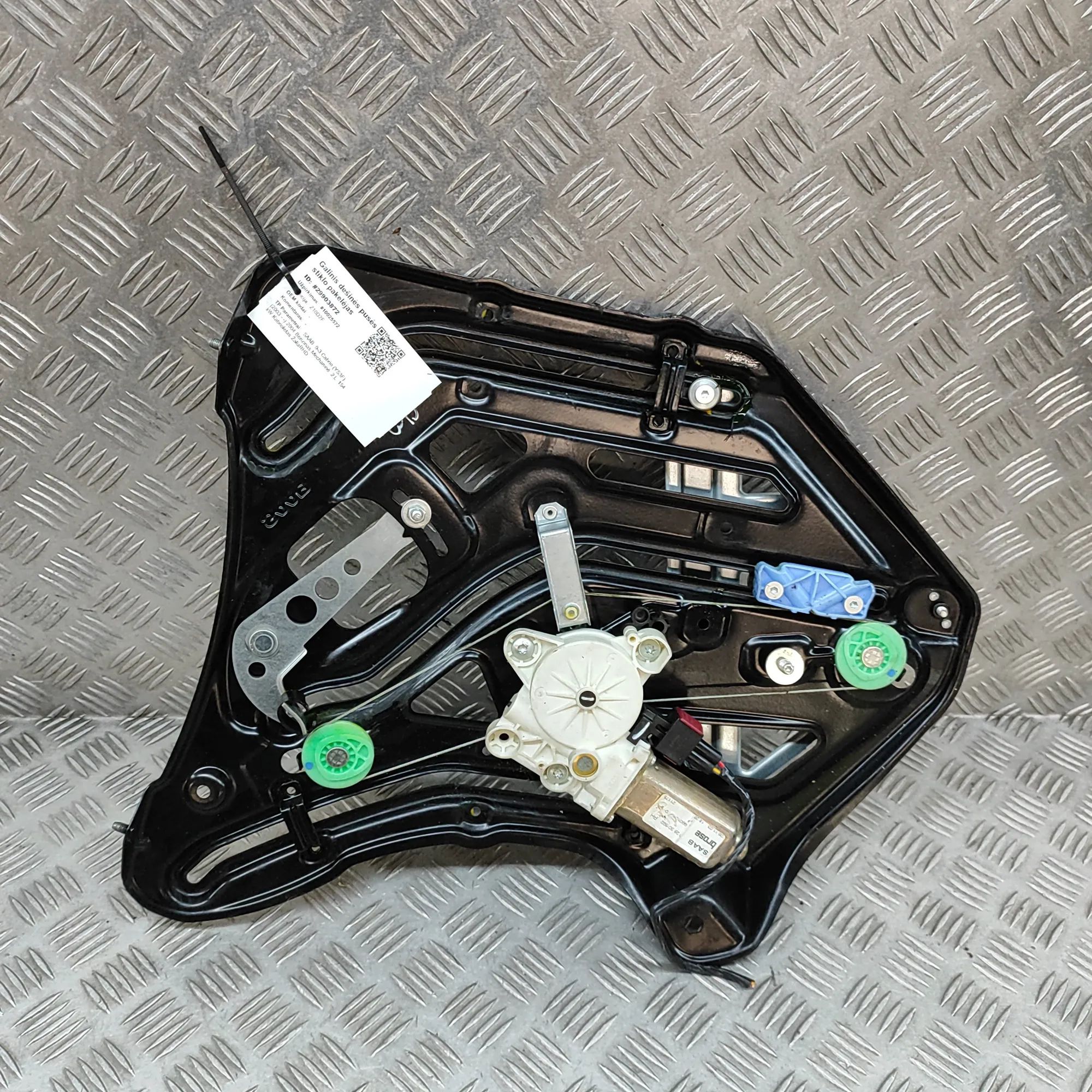 Saab 9-3 Rear Right Window Regulator Rear Right Window Regulator — SAAB 9-3 Cabrio Y...