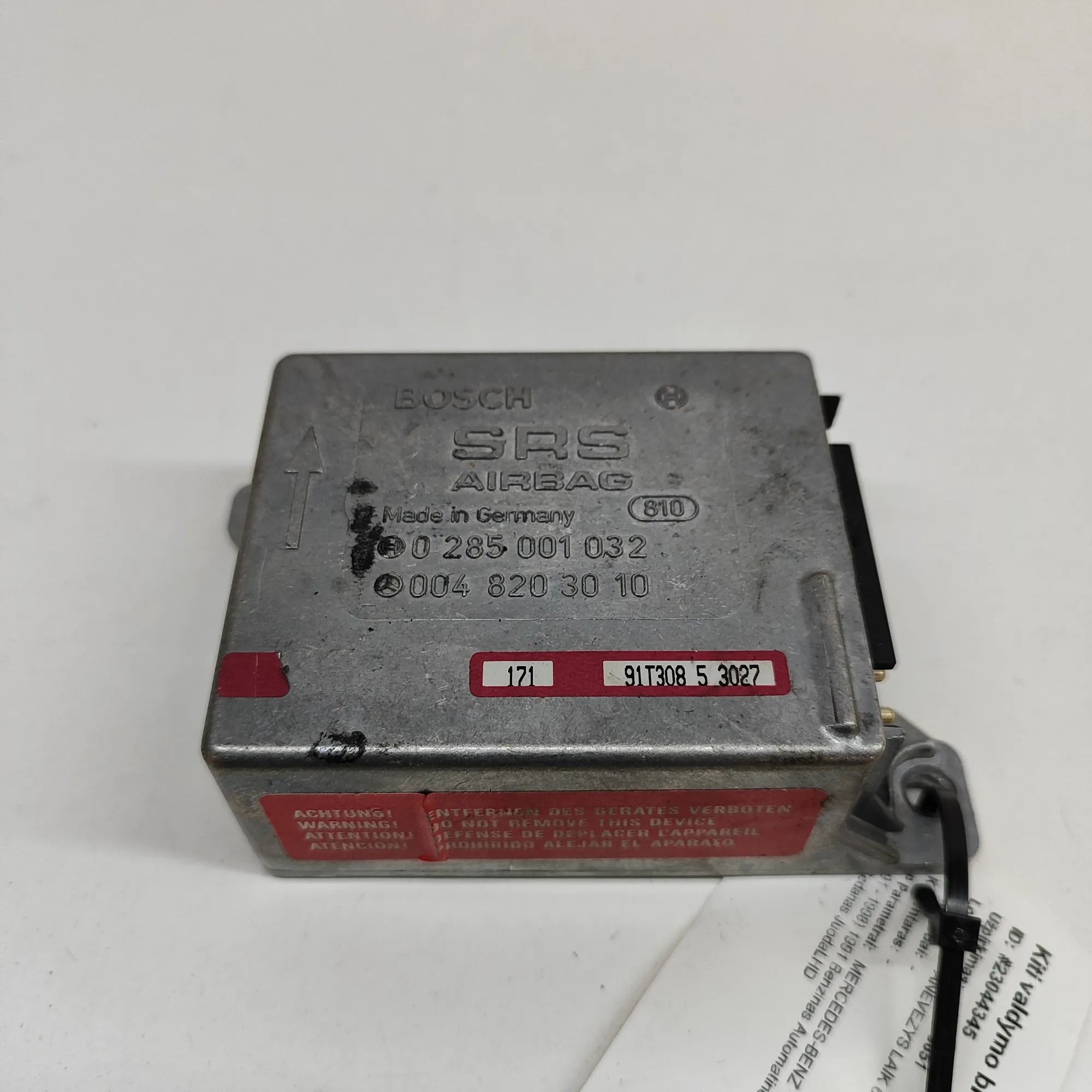 Mercedes-Benz 200 - 500 / E (W124) SRS Control Unit SRS Control Unit — MERCEDES BENZ S-CLASS (W140)...