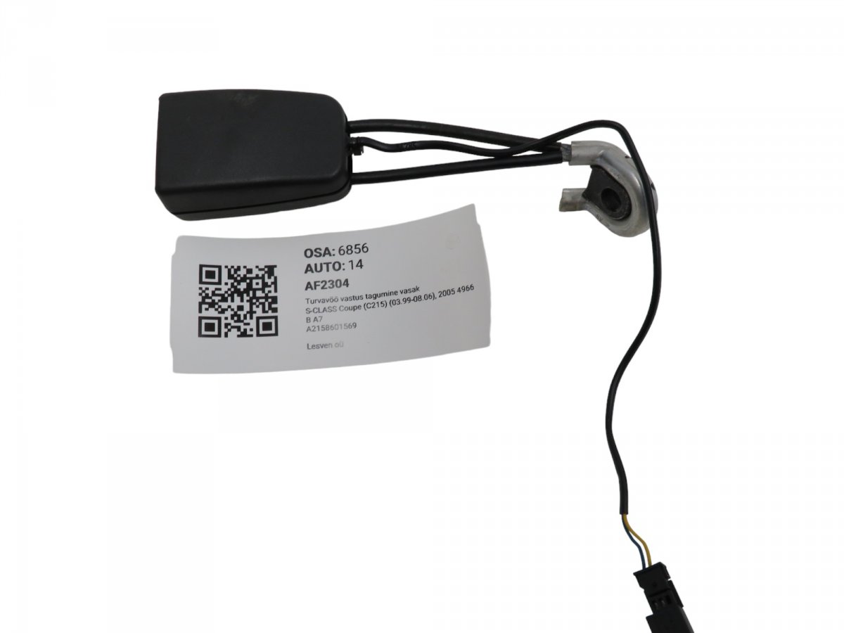 Mercedes-Benz C (W203) Seat belt buckle — rear left Seat belt buckle — rear left — MERCEDES-BENZ S-...