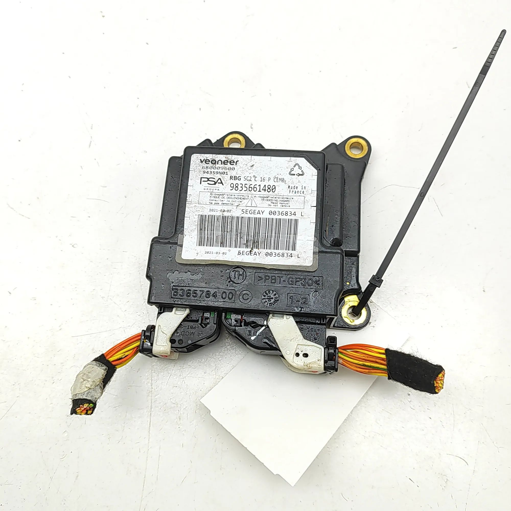 Opel Mokka (B) SRS Control Unit SRS Control Unit — OPEL MOKKA (2020-...) — 9835...