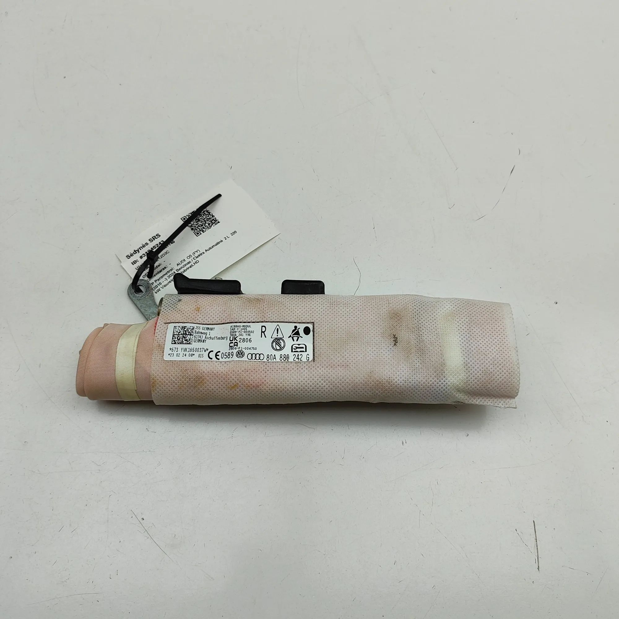 Audi Q5 (FY) Seat airbag (SRS) — front right Seat airbag (SRS) — front right — AUDI Q5 (FY) ...