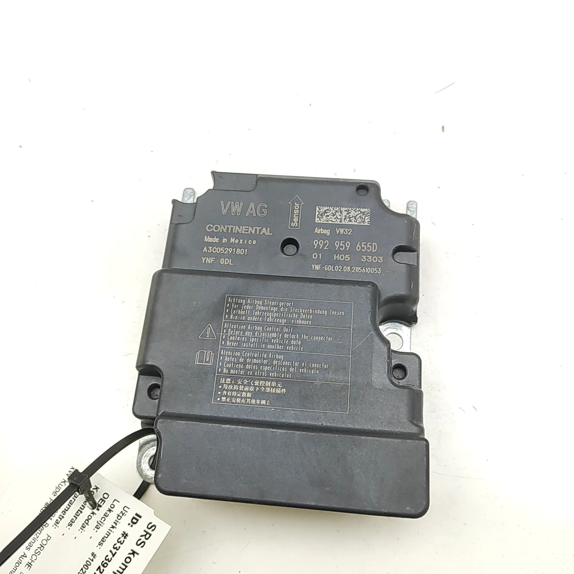 Porsche 911 (992) SRS Control Unit SRS Control Unit — PORSCHE 911 (992) (2019-...)...