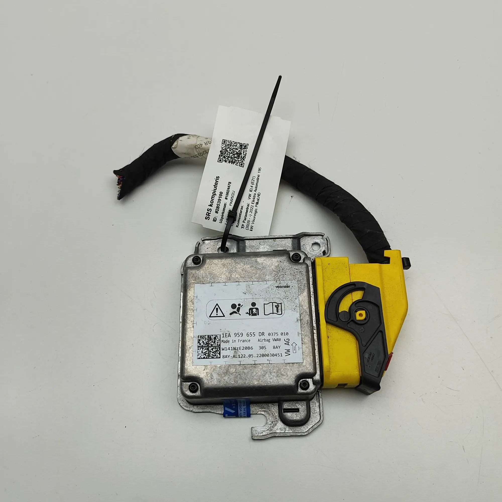 Volkswagen ID.4 SRS Control Unit SRS Control Unit — VW ID.4 (E21) (2020-...) — 1...