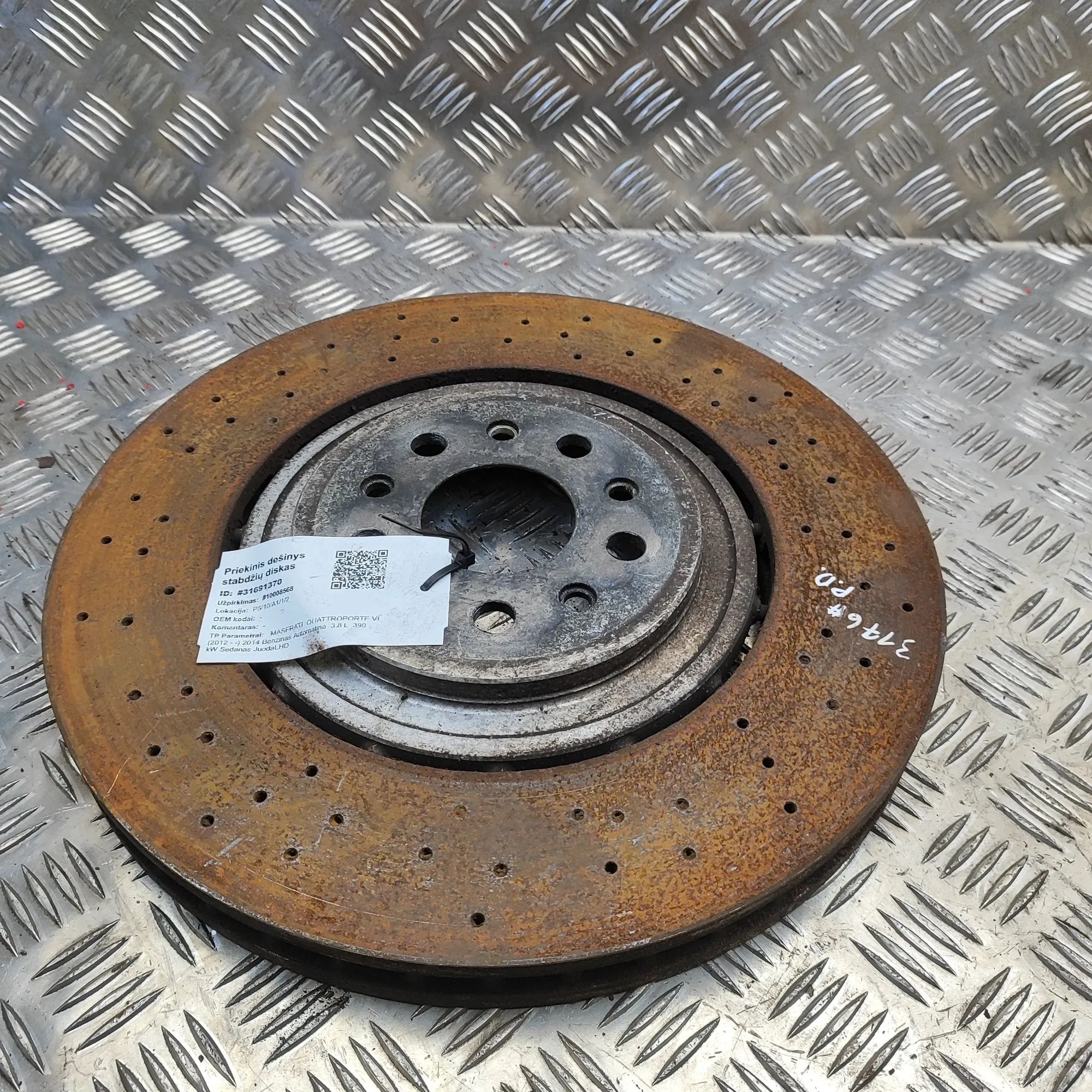 Maserati Quattroporte Front Right Brake Disc Front Right Brake Disc — MASERATI QUATTROPORTE ...