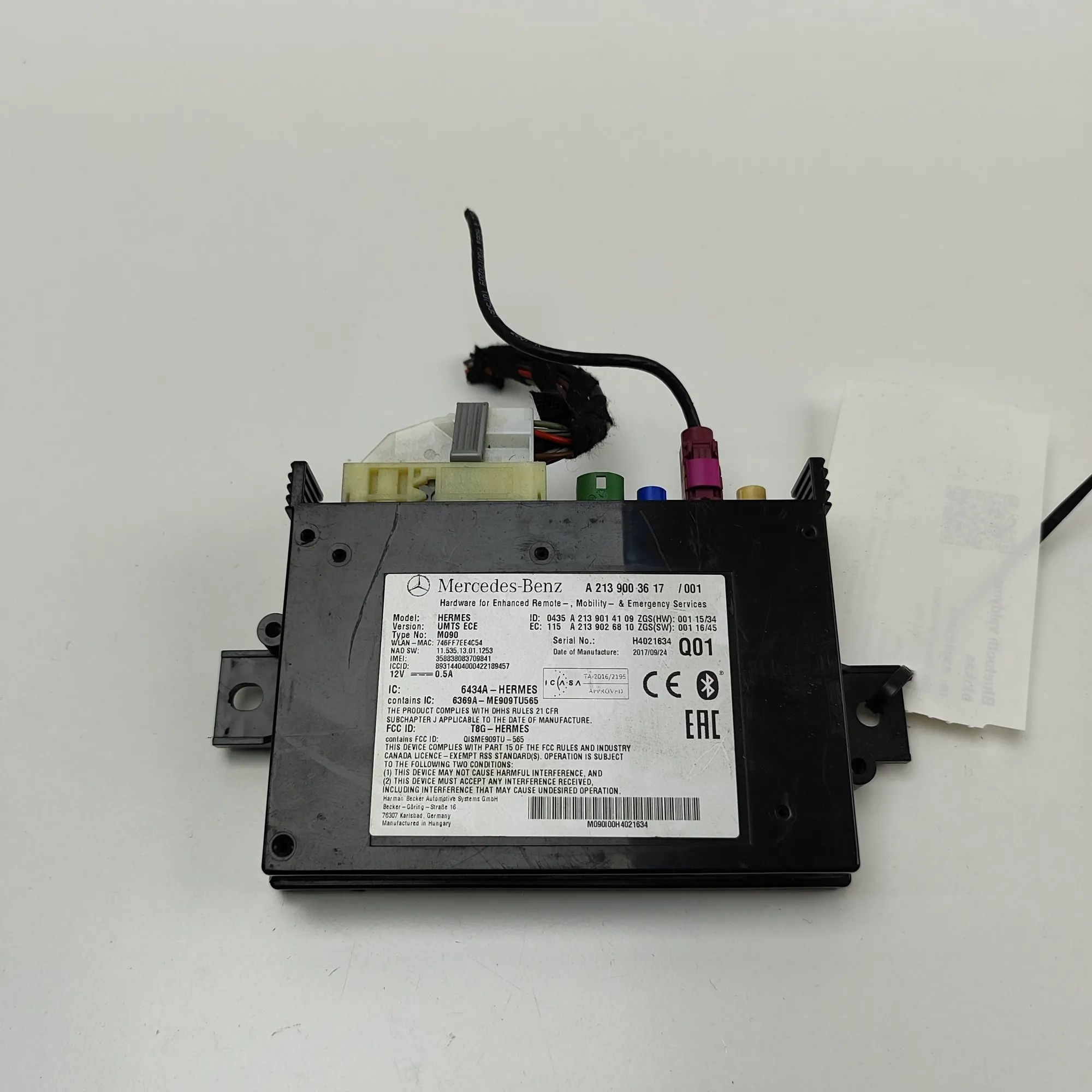 Mercedes-Benz A (W176) Bluetooth Control Unit Bluetooth control unit — MERCEDES BENZ E-CLASS ...