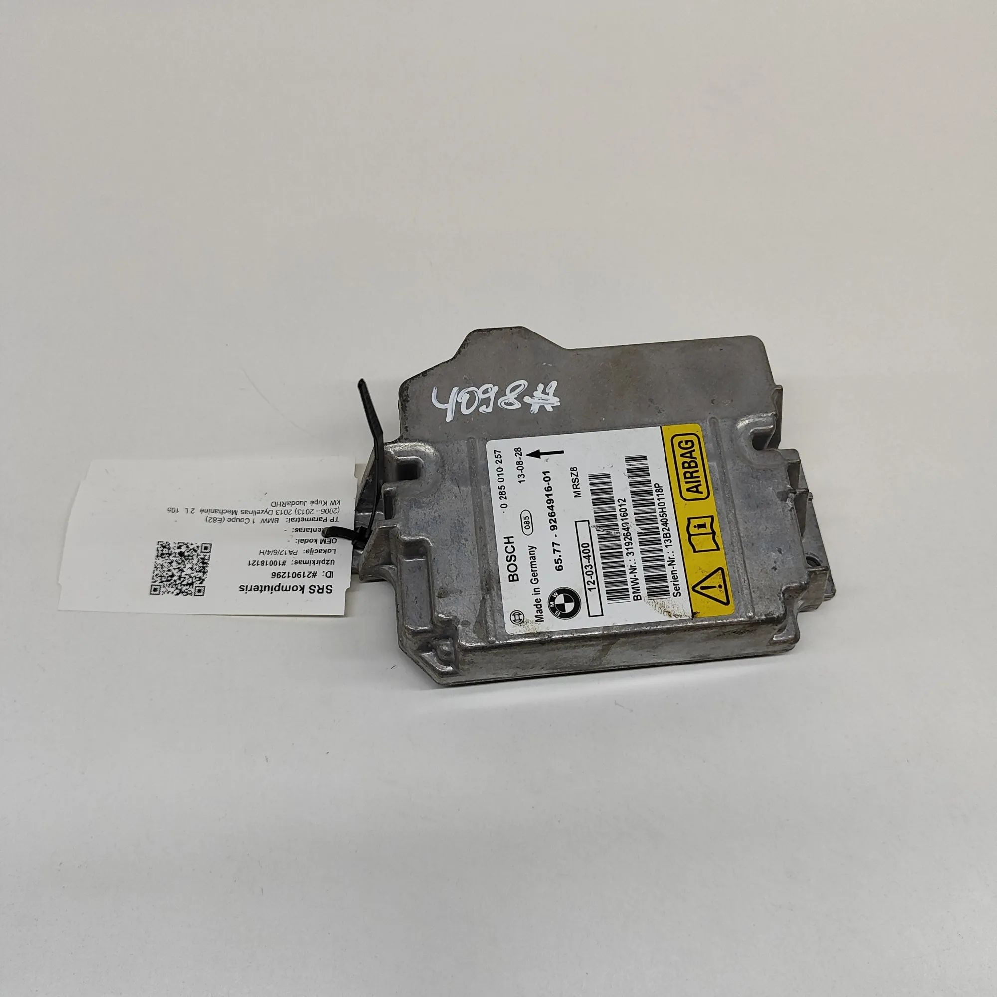 BMW 1 (E81 / E82 / E87 / E88) SRS Control Unit SRS Control Unit — BMW 1 Coupe E82 (2006-2013) ...