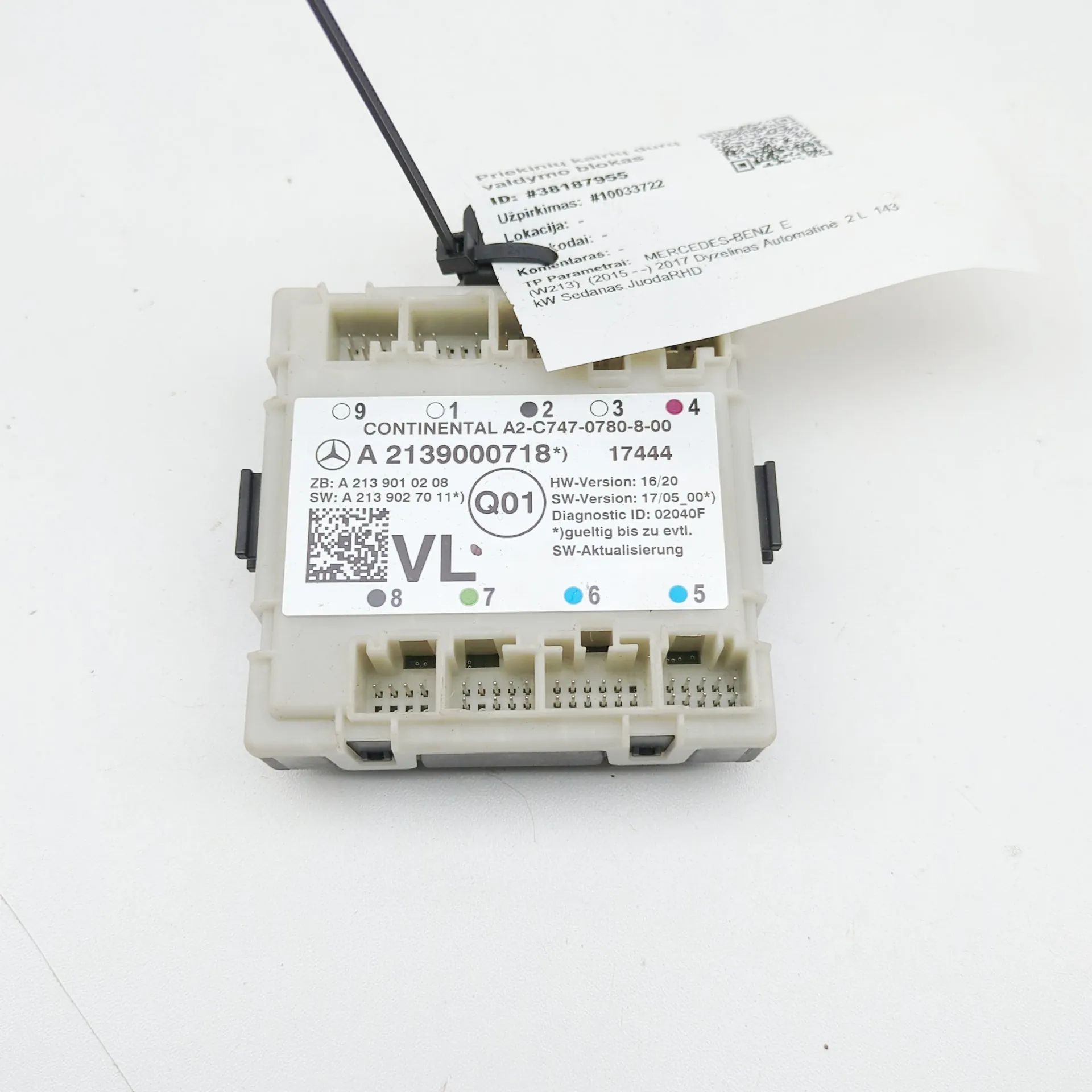 Mercedes-Benz A (W176) Door control unit — front left Door control unit — front left — MERCEDES BENZ ...