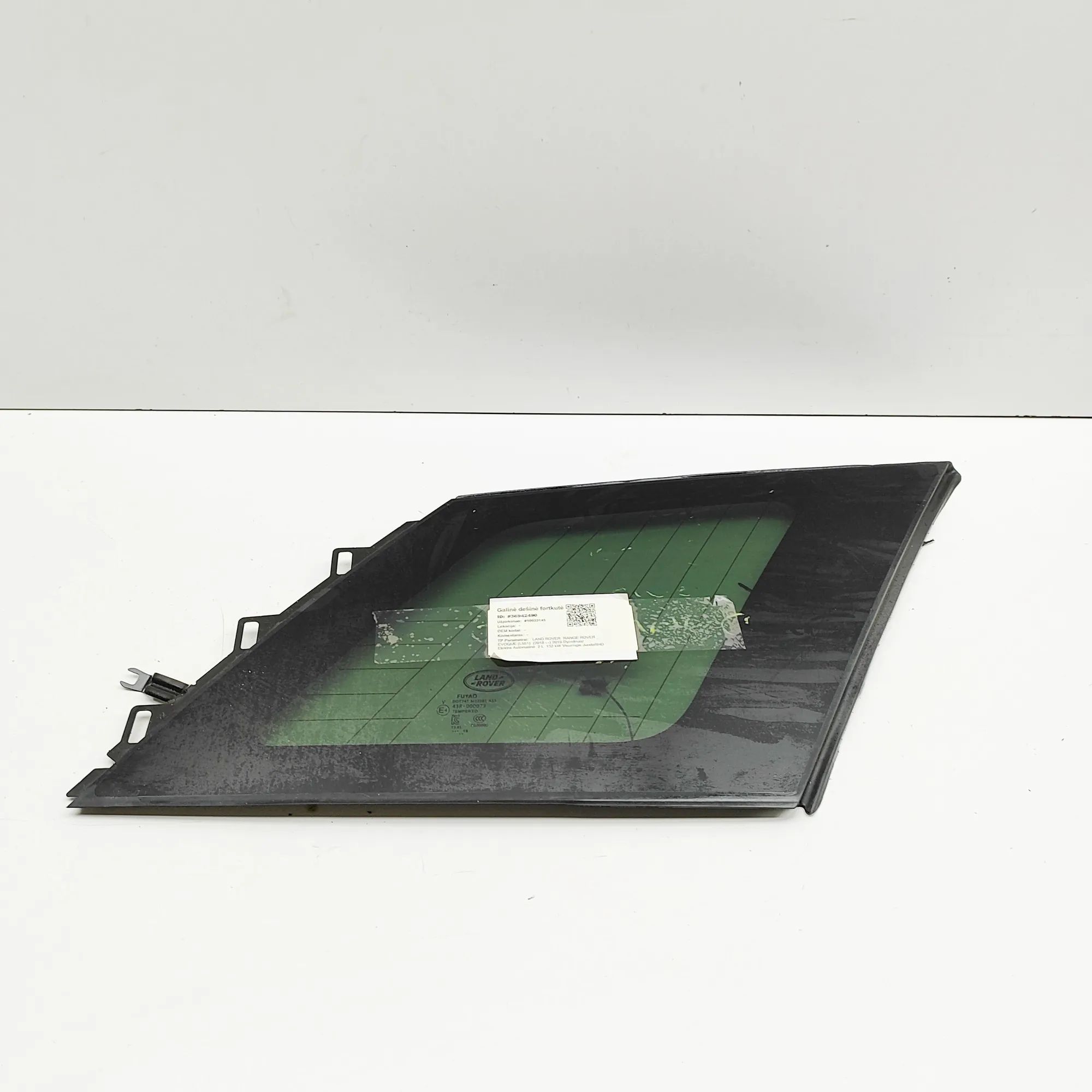 Land Rover Range Rover Evoque Rear Right Quarter Window Rear Right Quarter Window — LAND ROVER RANGE RO...