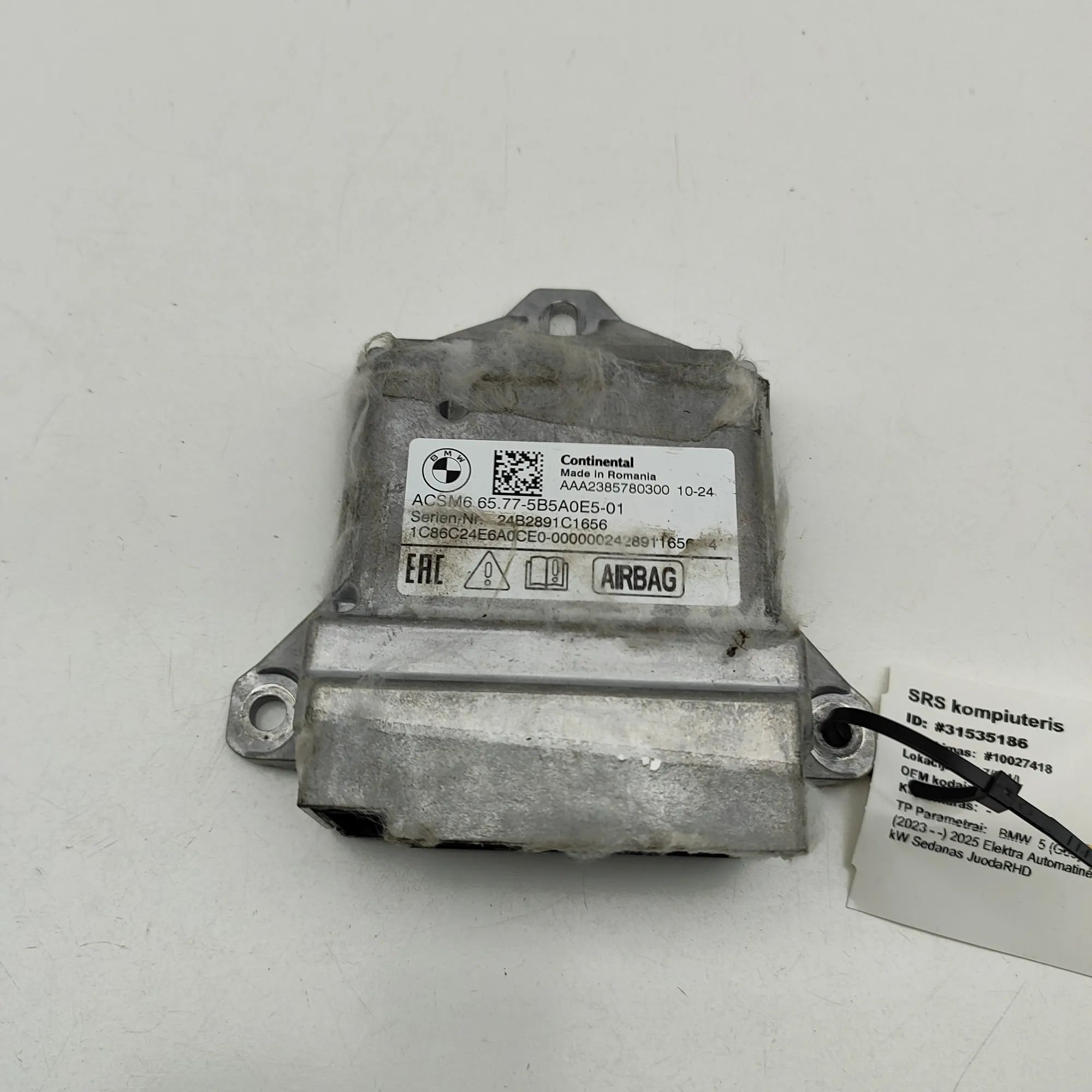 BMW 5 / i5 (G60 / G61) SRS Control Unit SRS Control Unit — BMW 5 SERIES (G60) (2023-PRE...