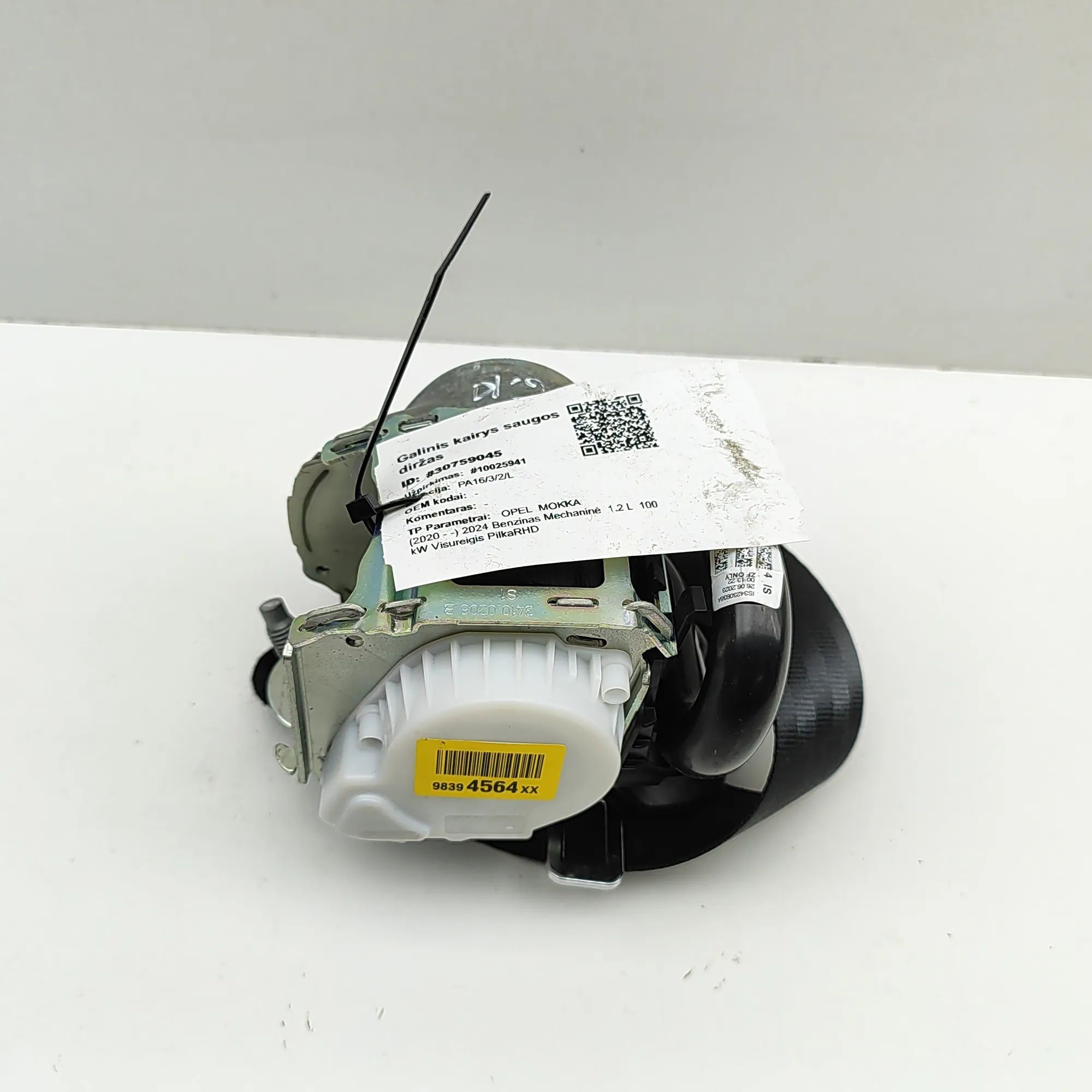 Opel Mokka (B) Rear Left Seatbelt Rear Left Seatbelt — OPEL MOKKA (2020-...) — 98...