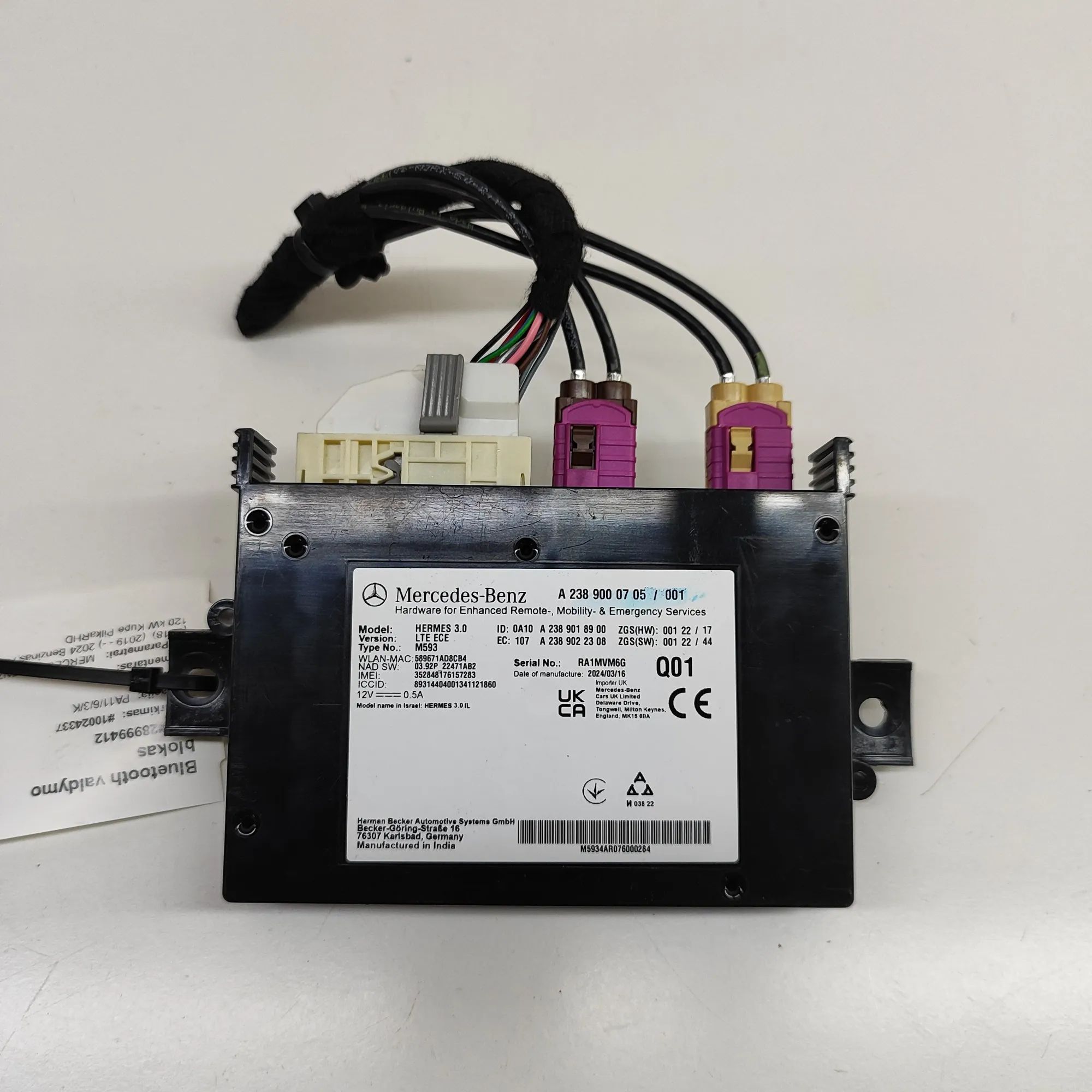 Mercedes-Benz CLA (C118) Bluetooth Control Unit Bluetooth control unit — MERCEDES BENZ CLA (Cou...
