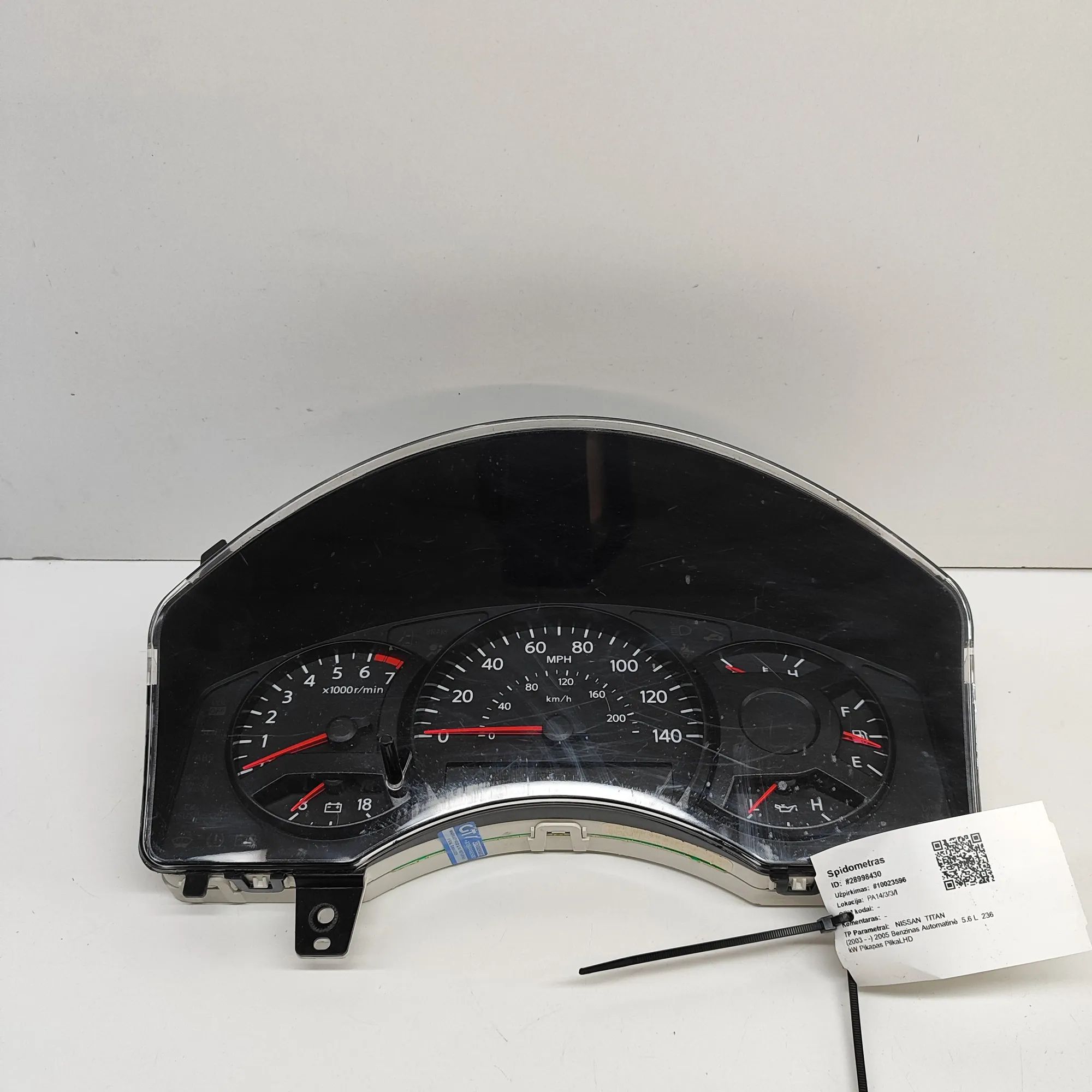 Nissan Titan Instrument Cluster Speedometer Instrument Cluster Speedometer — NISSAN TITAN (...