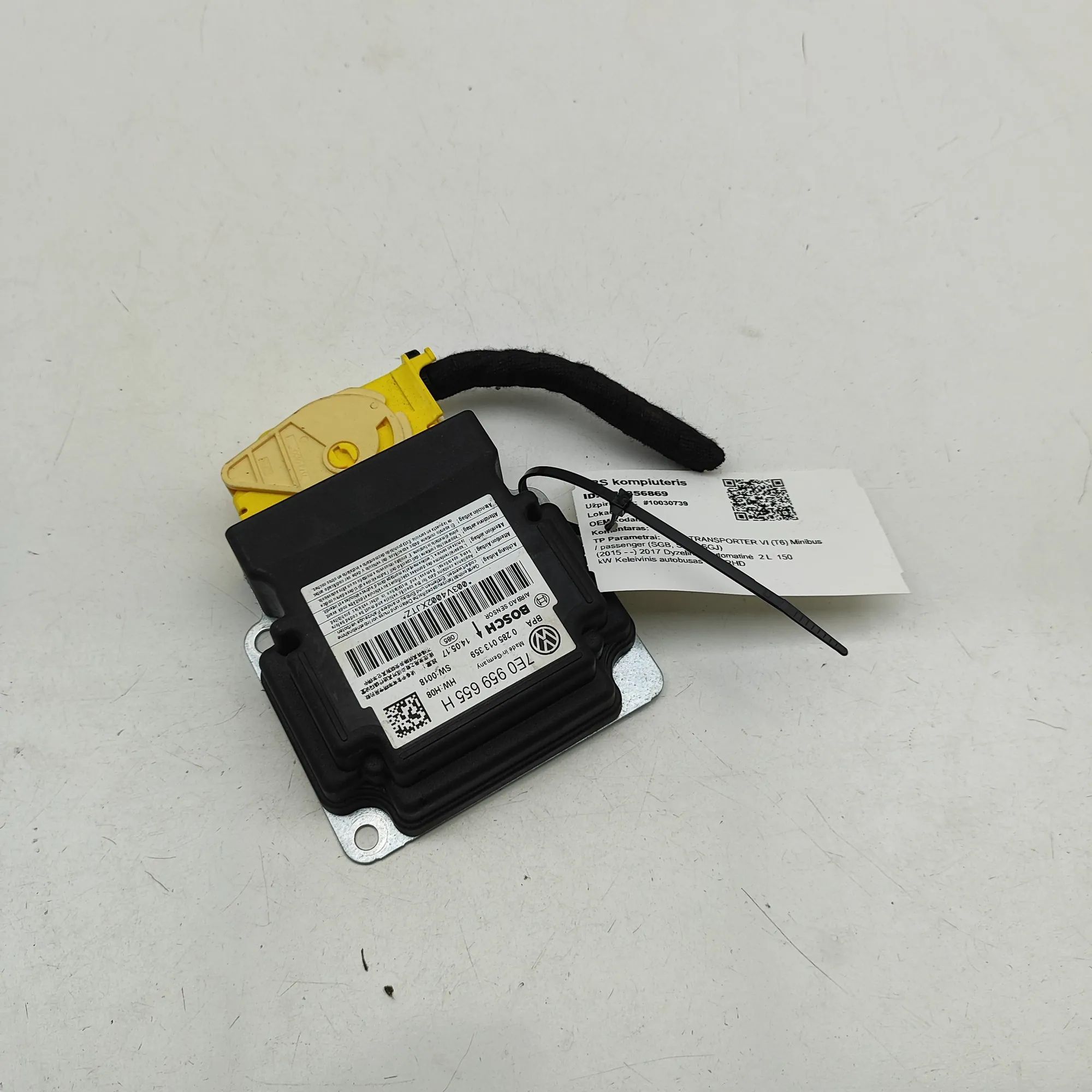 Volkswagen Transporter (T6, Caravelle, Multivan) SRS Control Unit SRS Control Unit — VW TRANSPORTER (VI T6 Minibu...