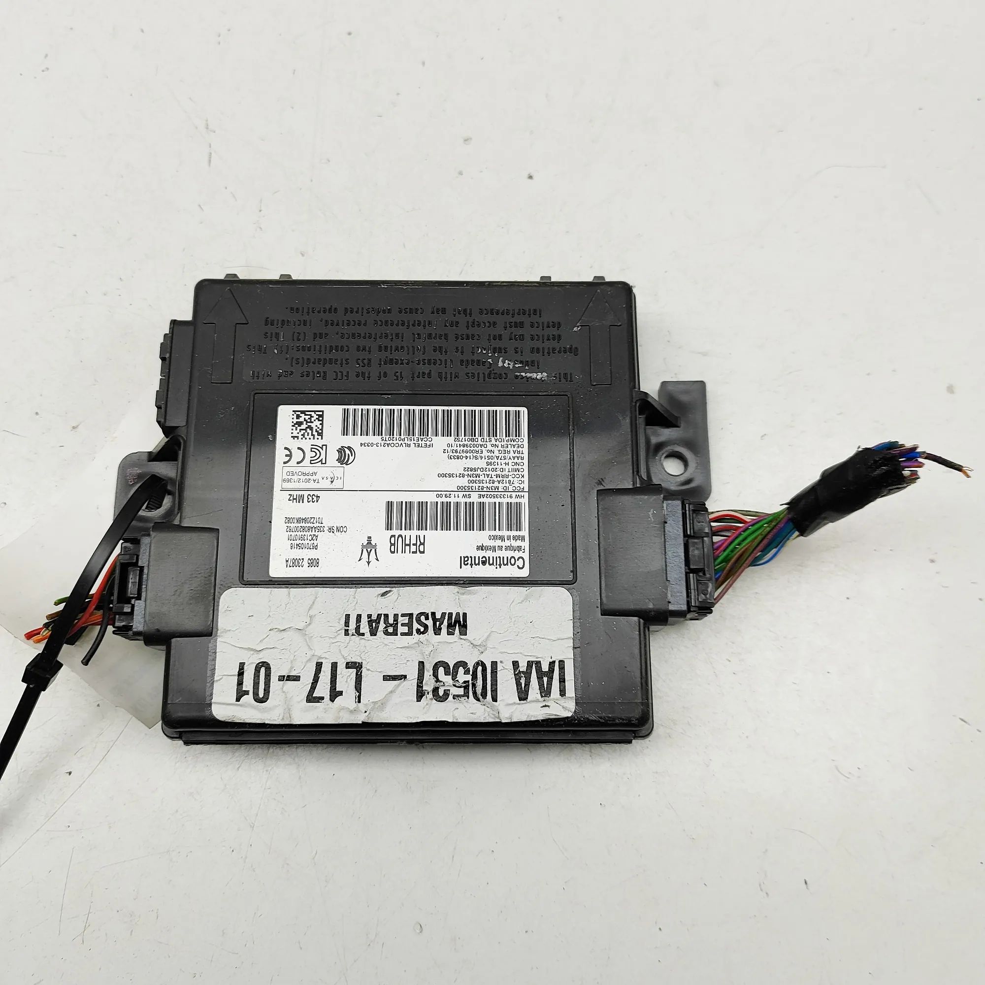 Maserati Levante Keyless Control Unit Keyless Control Unit — MASERATI LEVANTE (SUV M1...