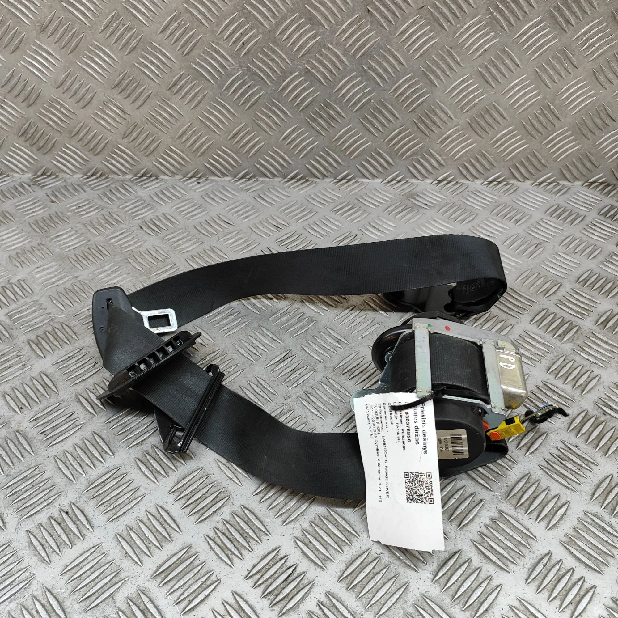 Land Rover Range Rover Evoque Front Right Seatbelt Front Right Seatbelt — LAND ROVER RANGE ROVER E...
