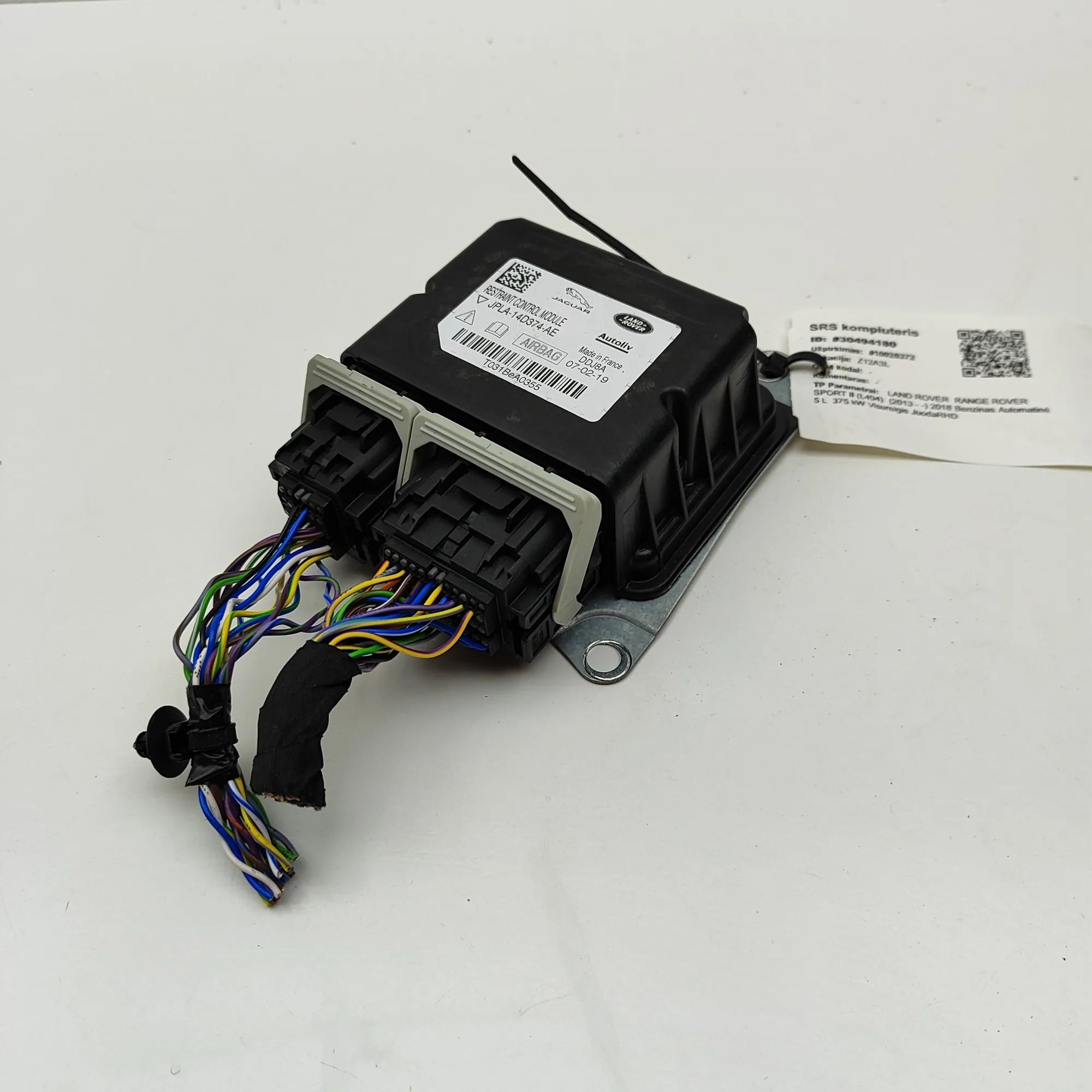 Land Rover Range Rover Sport (L494) SRS Control Unit SRS Control Unit — LAND ROVER RANGE ROVER SPORT...