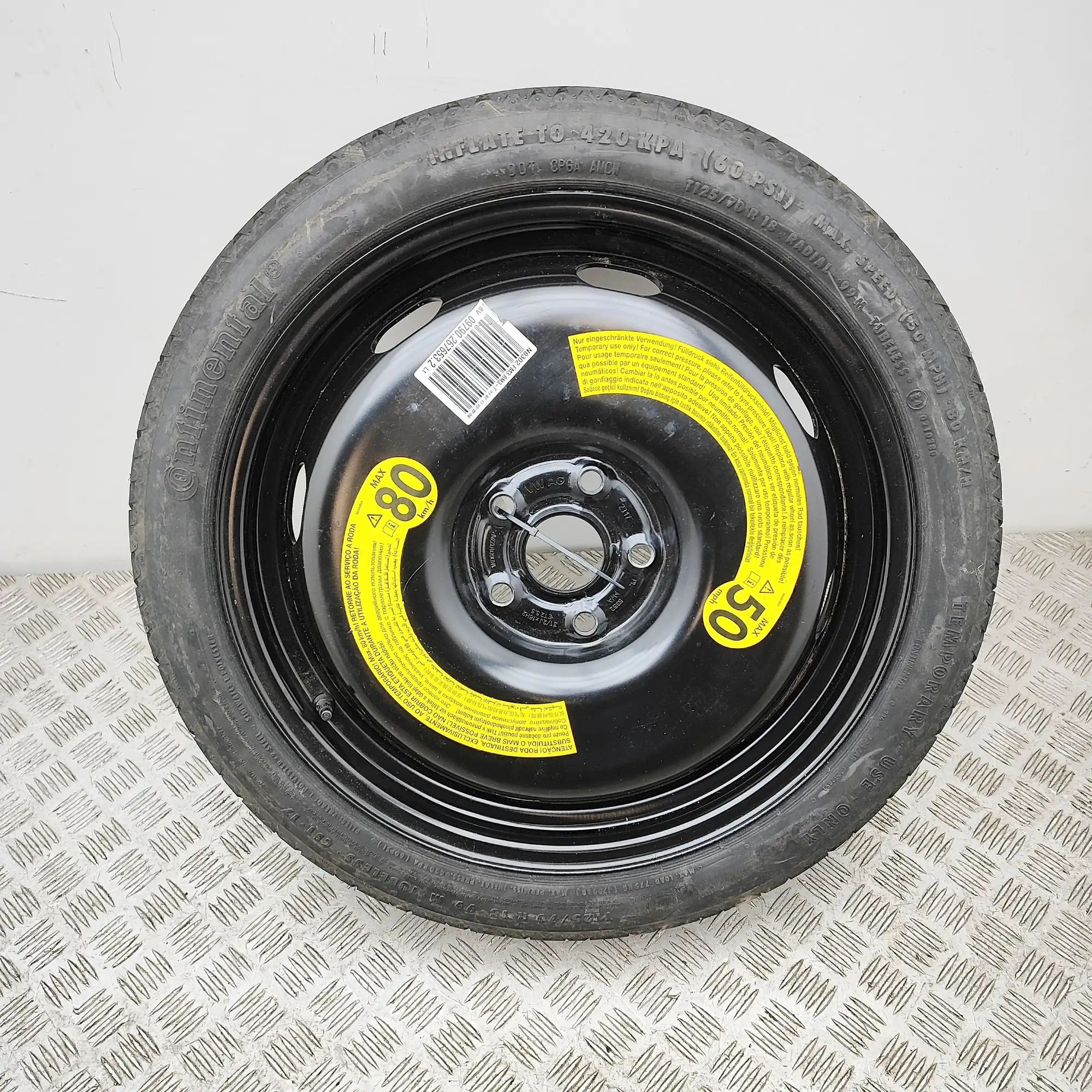Audi A3 (8V) Spare Wheel Space Saver Spare Wheel Space Saver — AUDI A3 (Sportback 8V...