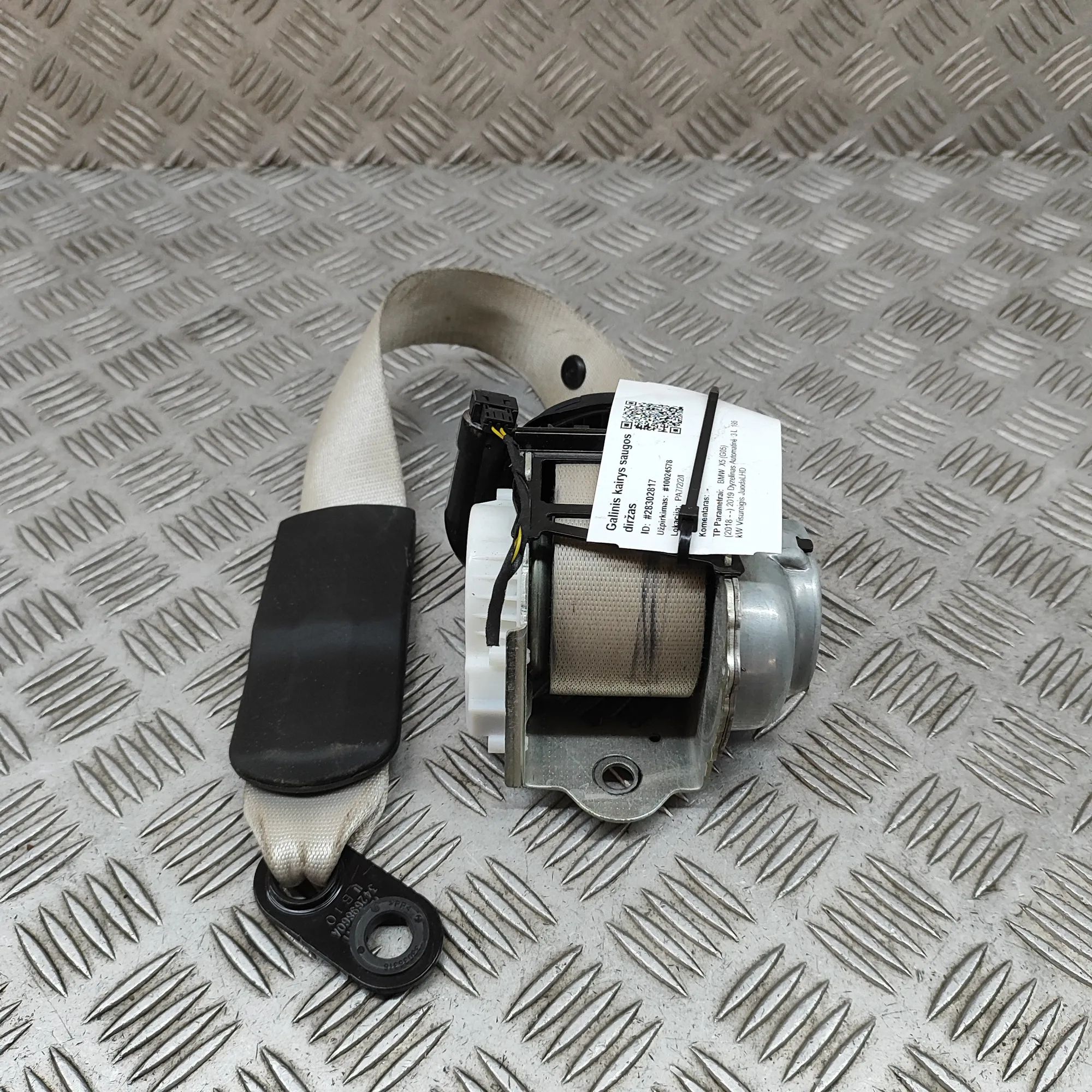 BMW X5 (G05) Rear Right Seatbelt Rear Right Seatbelt — BMW X5 (G05) (2018-...) —...
