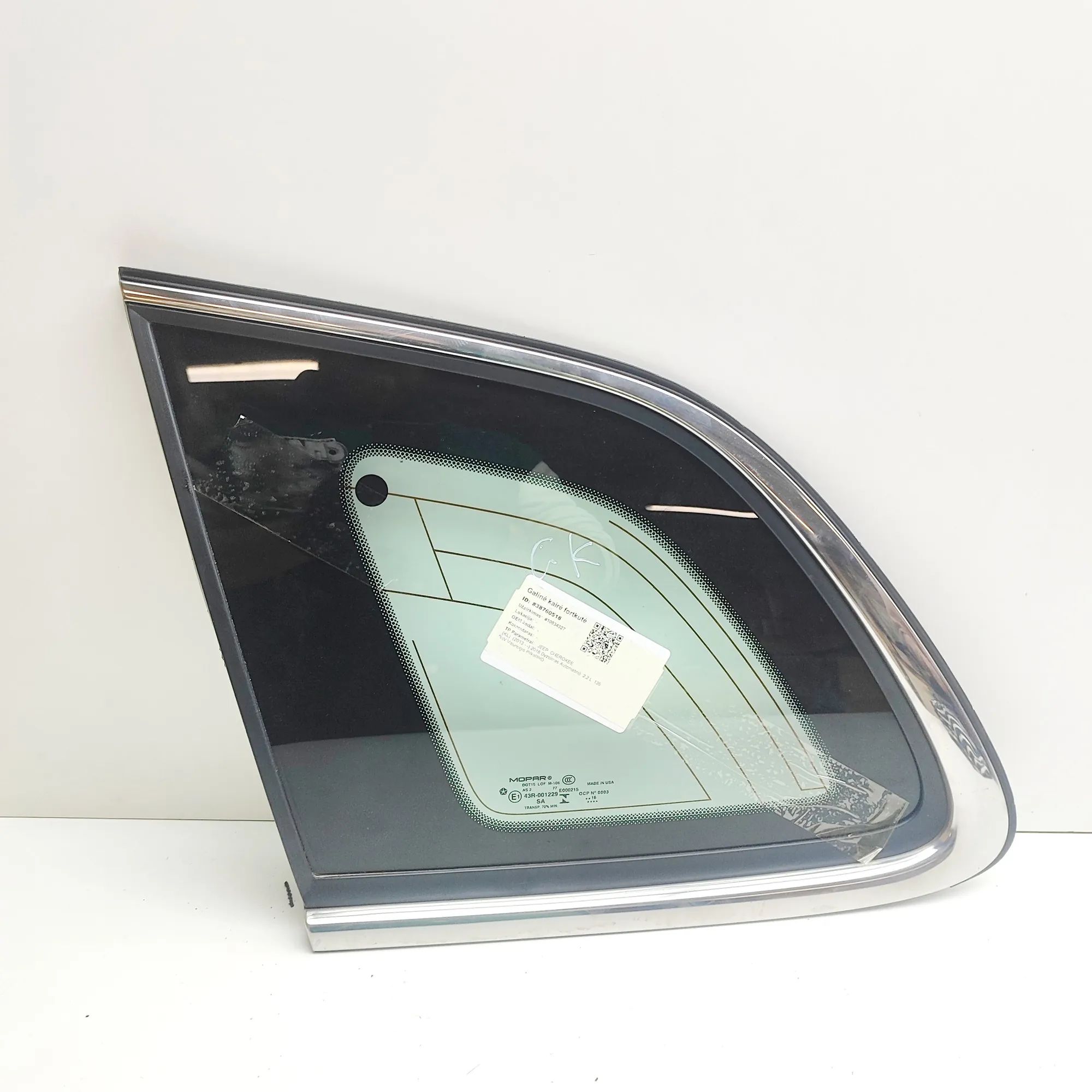 Jeep Cherokee (KL) Rear Left Quarter Window Rear Left Quarter Window — JEEP CHEROKEE (KL) (...