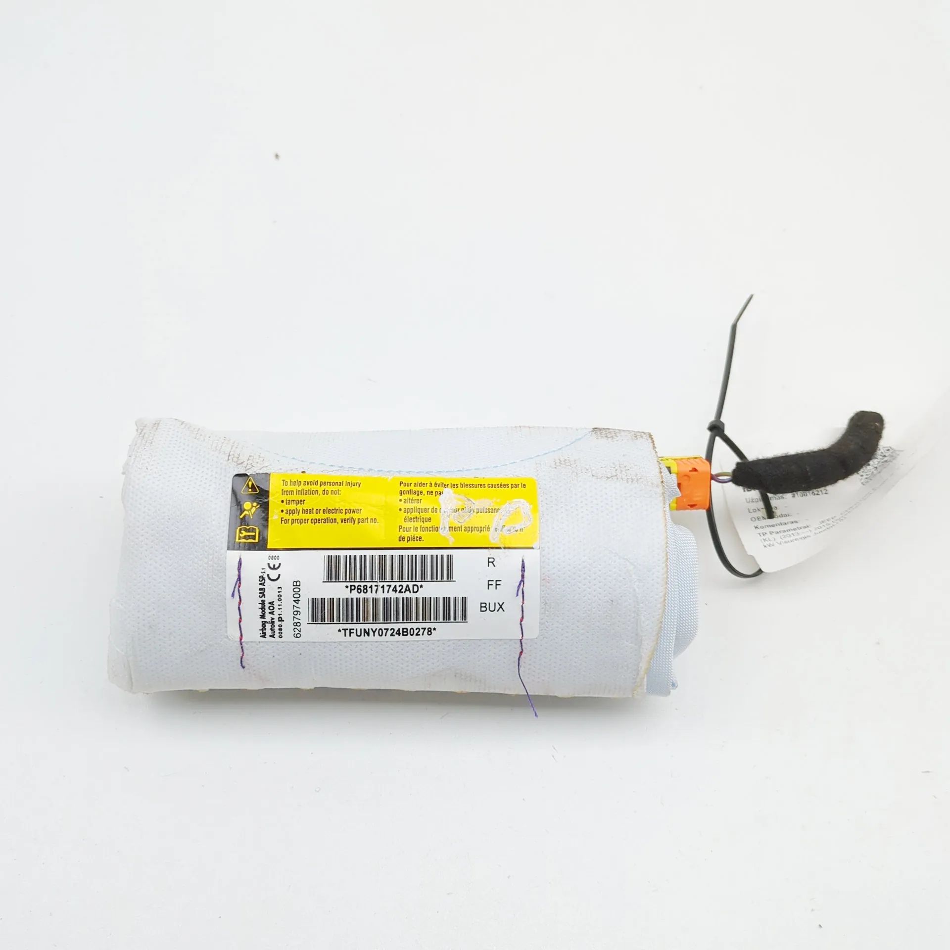 Jeep Cherokee (KL) Seat airbag (SRS) — front right Seat airbag (SRS) — front right — JEEP CHEROKEE...