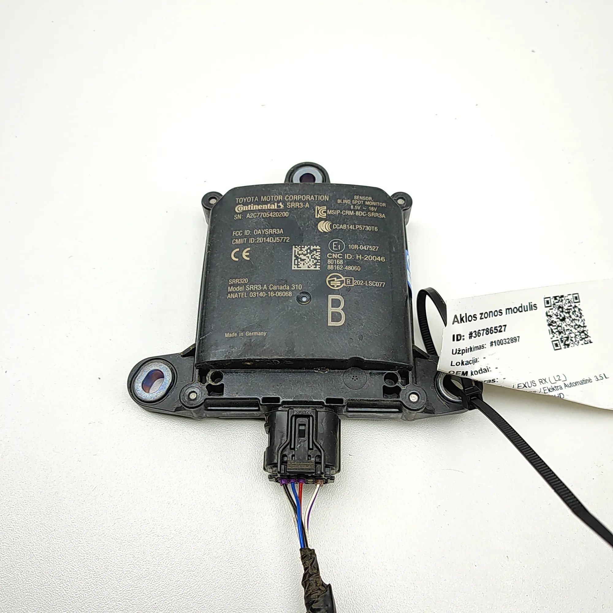 Lexus RX Blind Spot Control Module Blind Spot Control Module — LEXUS RX (_L2_) (20...