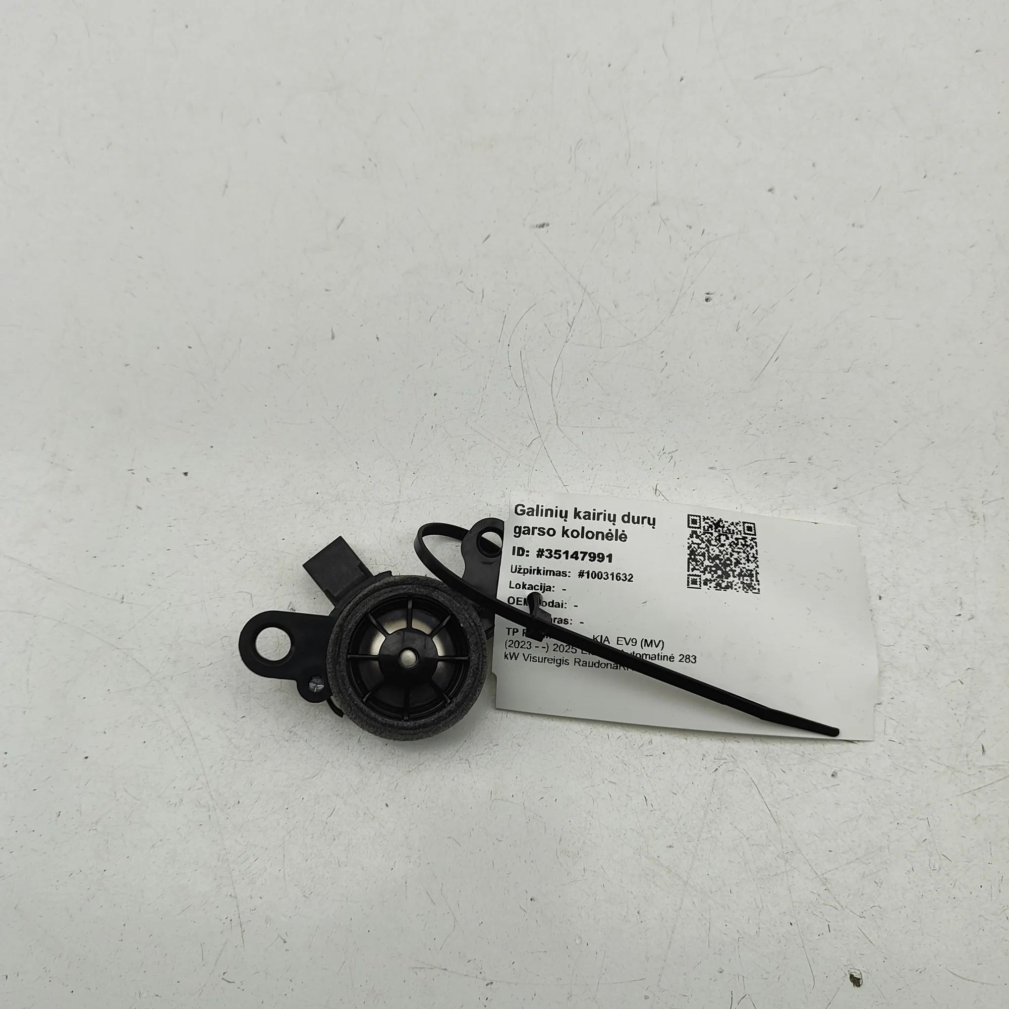 Kia EV9  Rear Left Door Speaker Rear Left Door Speaker — KIA EV9 (MV) (2023-......