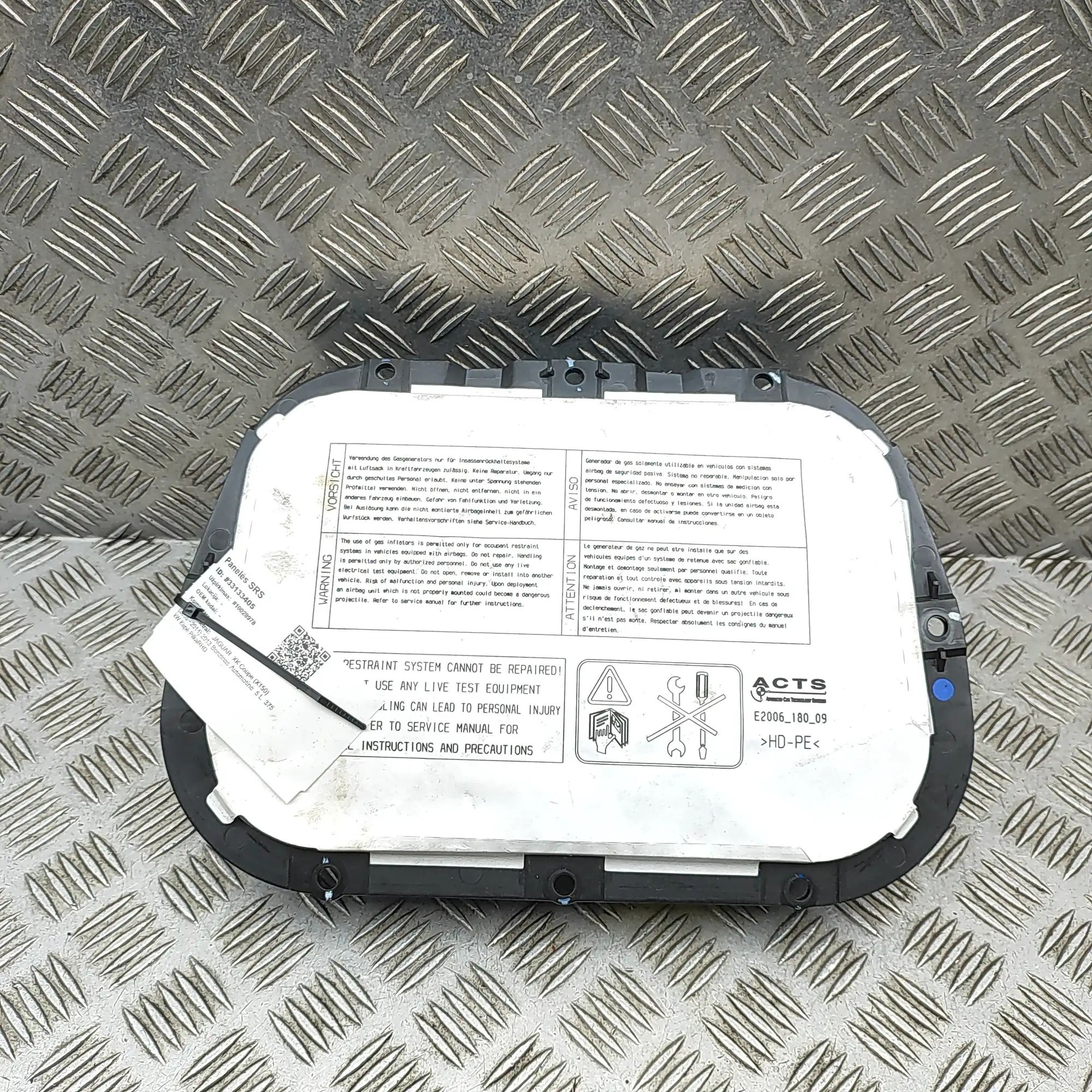 Jaguar XK Dashboard Safety Bag SRS