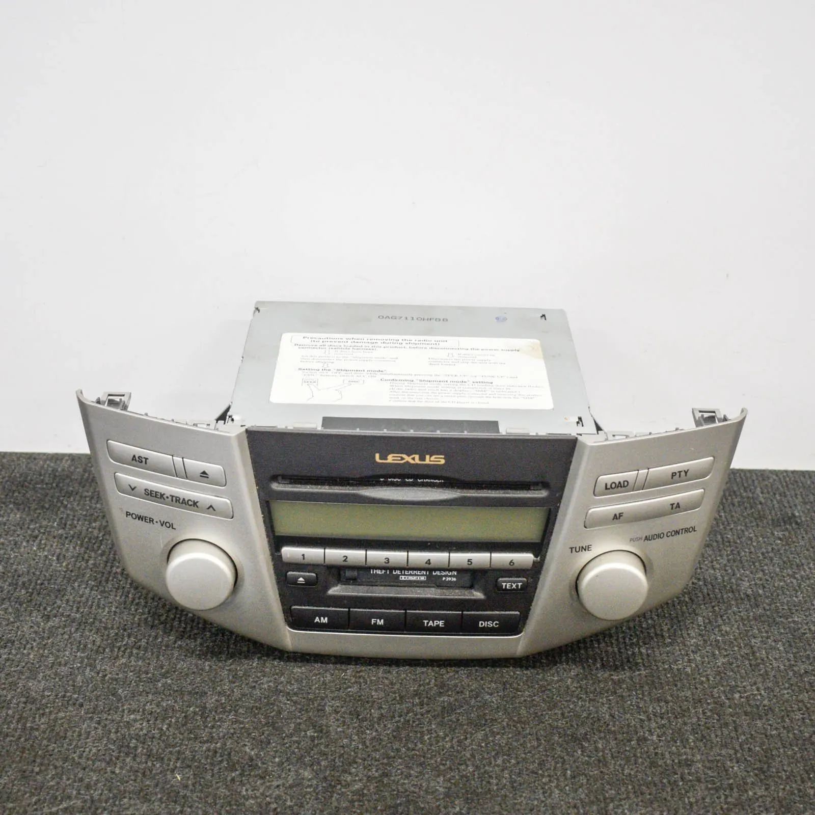 Lexus RX Radio/CD head unit Radio/CD head unit — LEXUS RX (_U3_) (2003-2008...