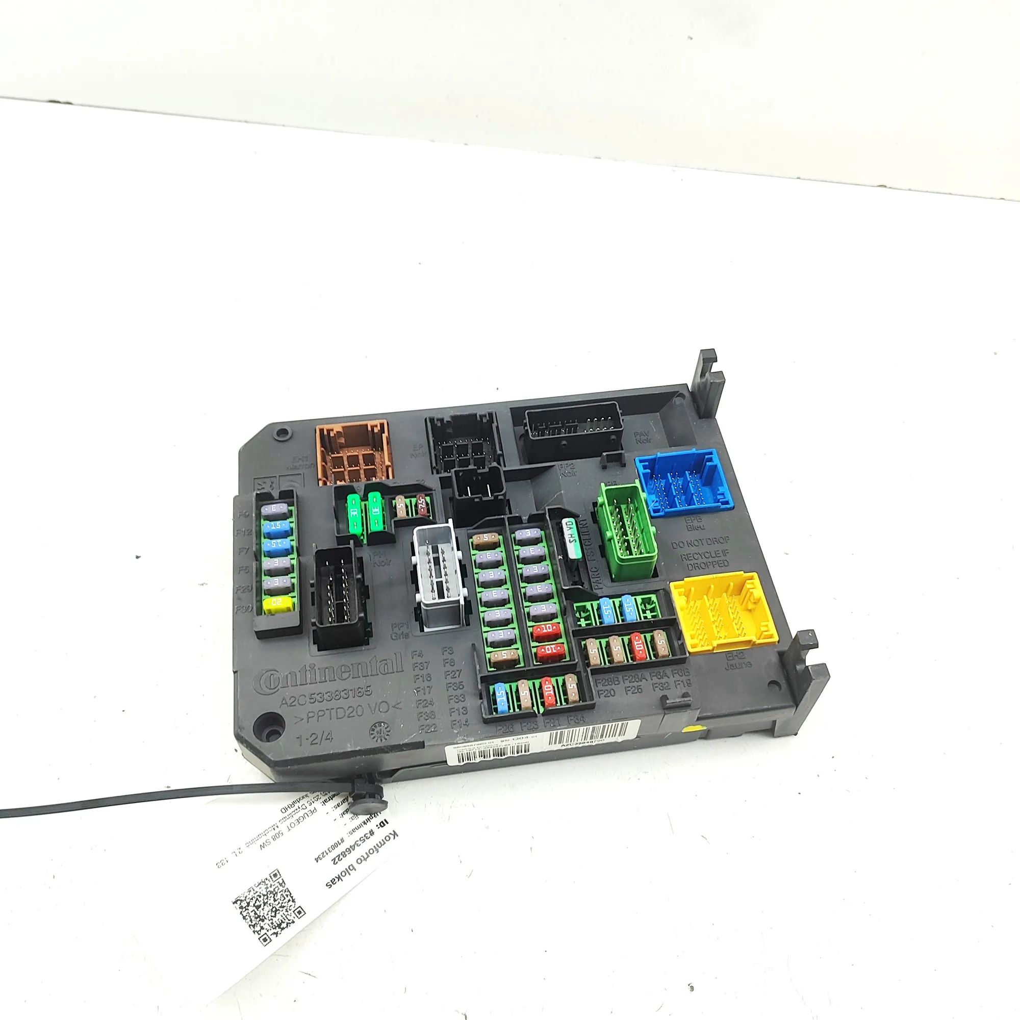 Peugeot 508 Fuse box Fuse box — PEUGEOT 508 (SW) (2010-2018) — A2C32...