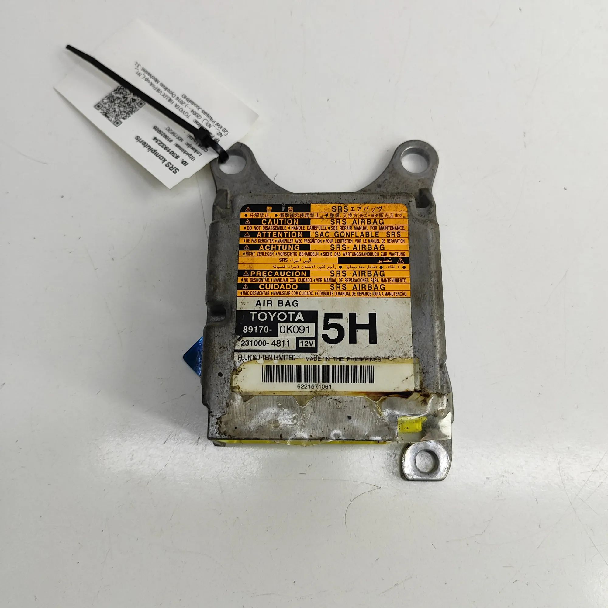 Toyota Hilux SRS Control Unit SRS Control Unit — TOYOTA HILUX (VII Pick-up _N...