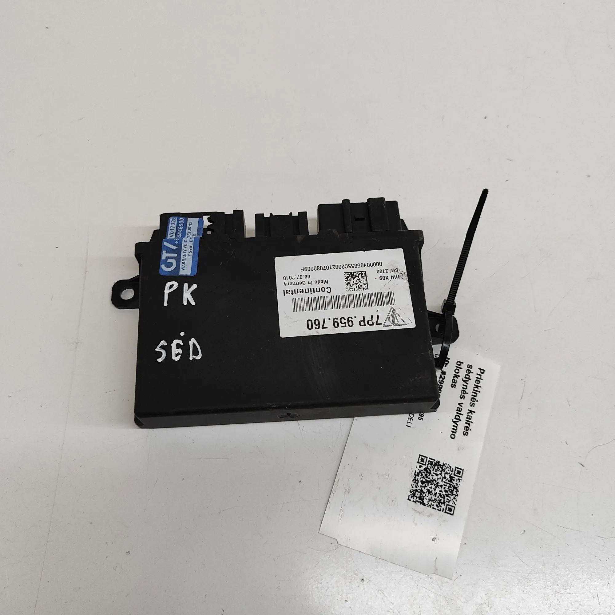 Porsche Cayenne Front Left Seat Control Unit Front Left Seat Control Unit — PORSCHE CAYENNE ...