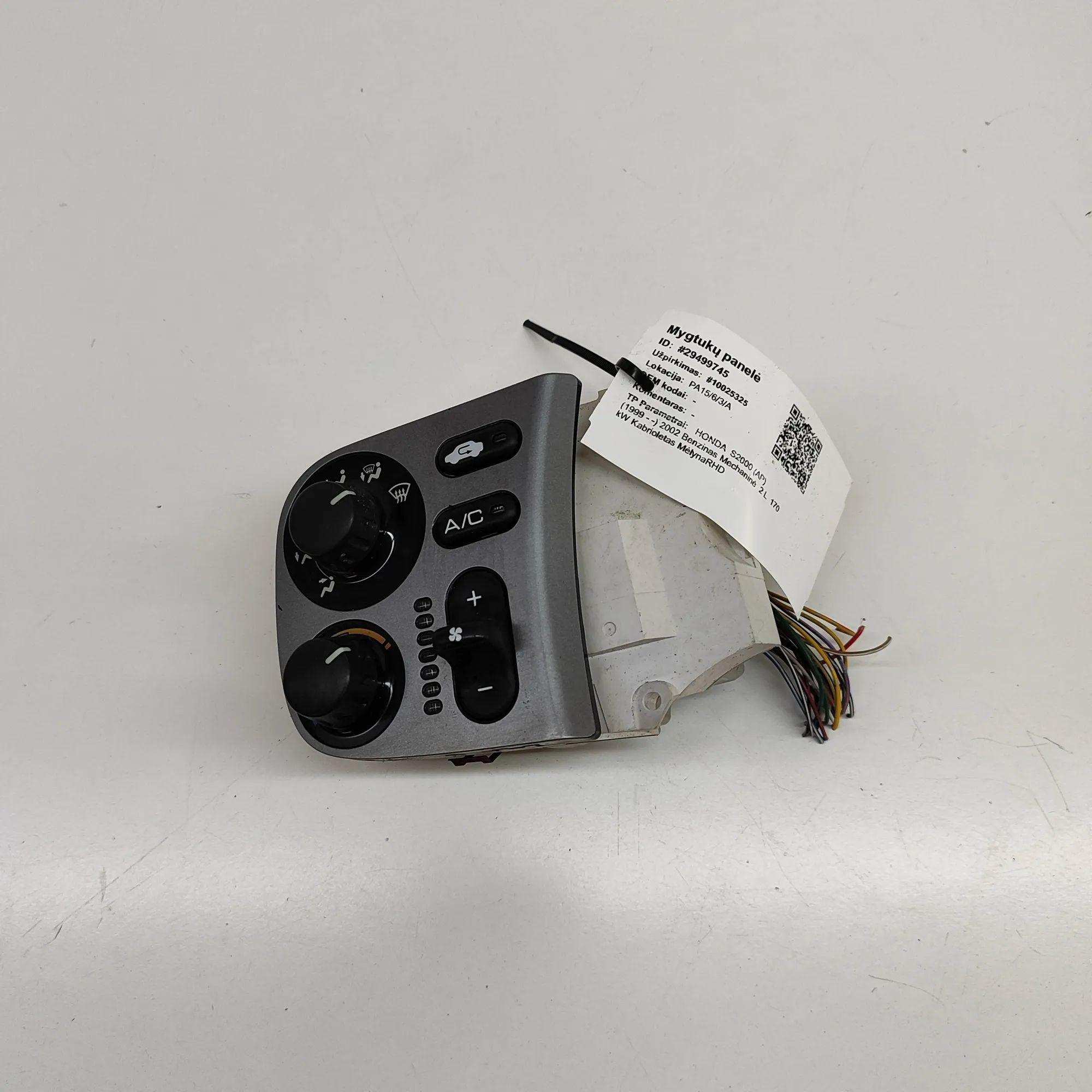 Honda S2000 Climate control unit Climate control unit — HONDA S2000 (AP) (1999-....