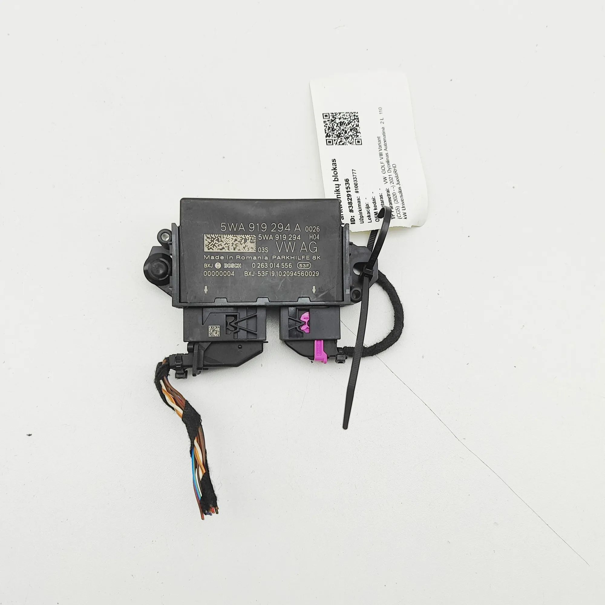 Volkswagen Golf 8 PDC Parking Sensor Control Unit PDC Parking Sensor Control Unit — VW GOLF VIII ...