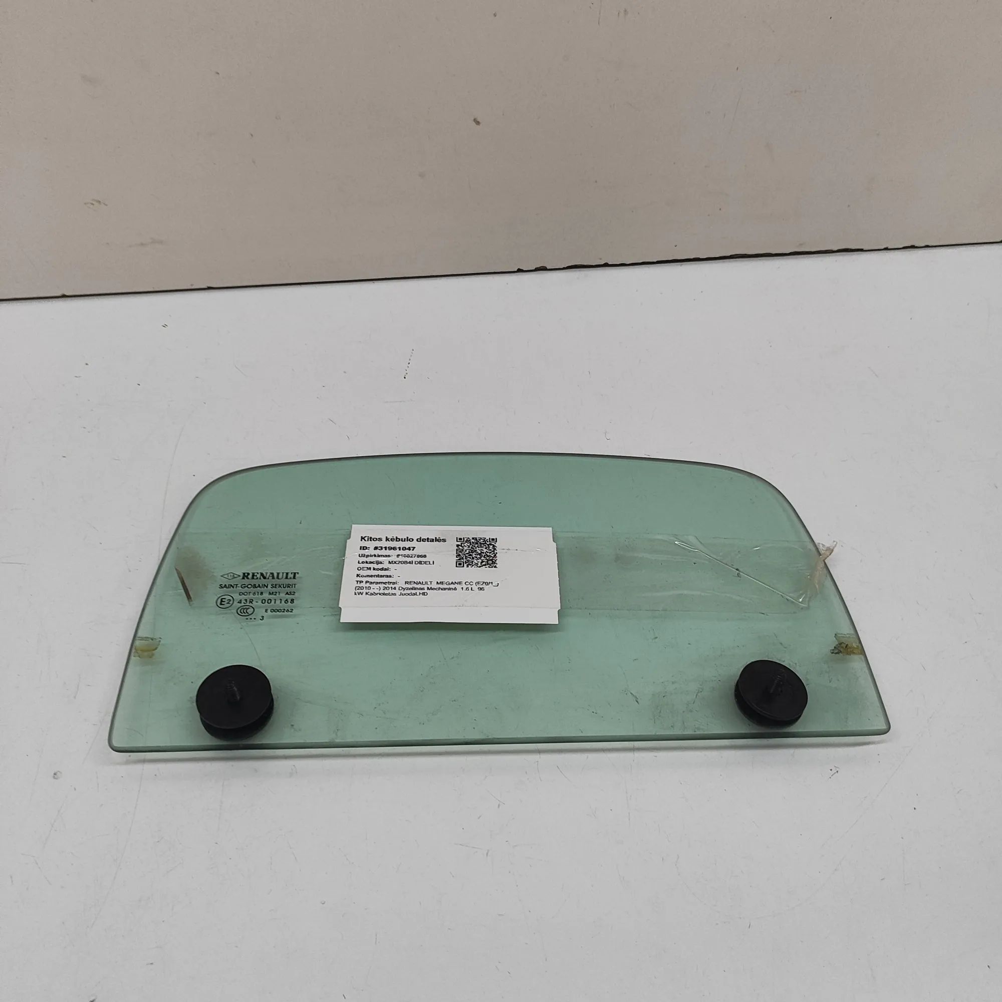 Renault Megane Rear Window glass Rear window glass — RENAULT MEGANE (CC EZ0/1_) ...
