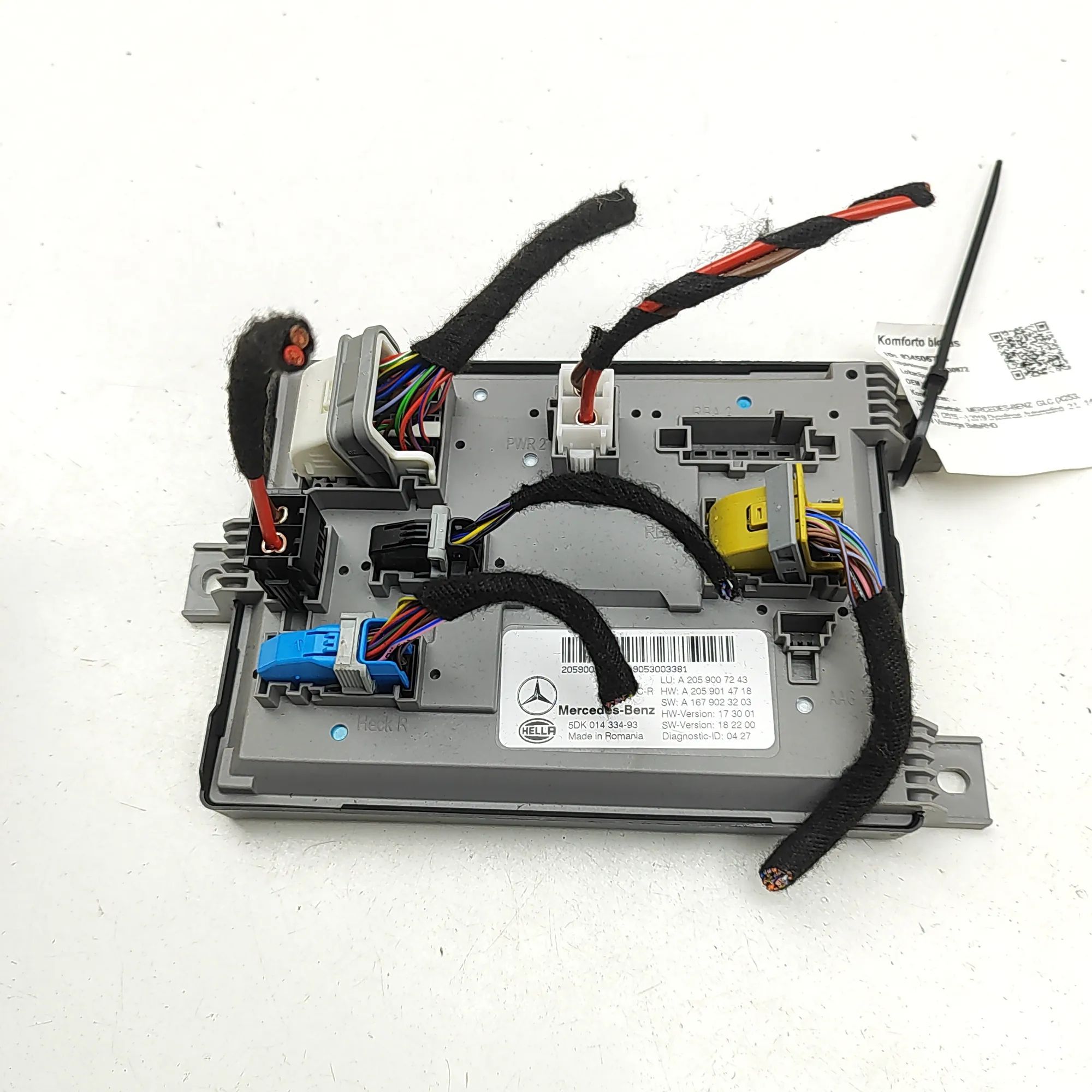 Mercedes-Benz GLC (X253) Comfort Control Unit Comfort Control Unit — MERCEDES BENZ GLC (X253,...