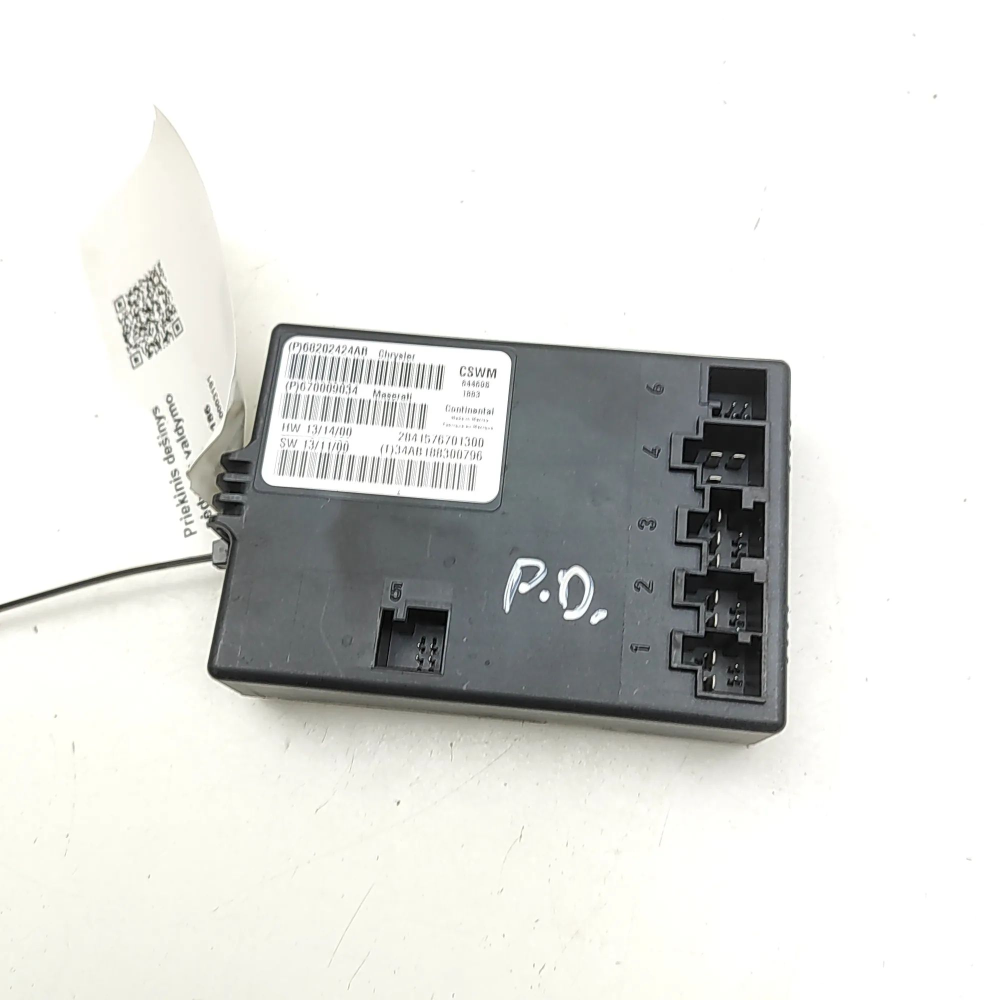 Maserati Ghibli Front Right Seat Control Unit Front Right Seat Control Unit — MASERATI GHIBLI...
