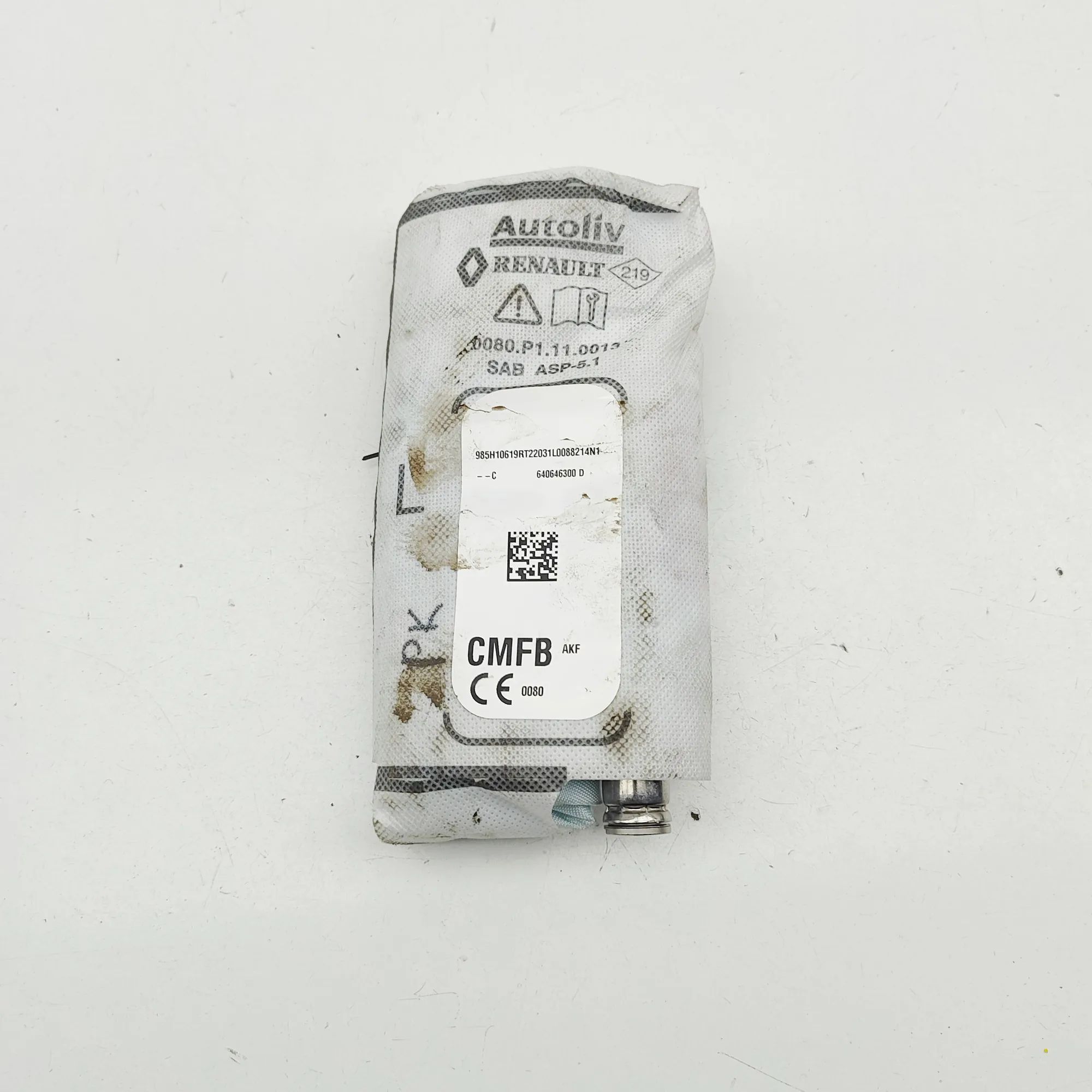 Renault Zoe Seat airbag (SRS) — front left Seat airbag (SRS) — front left — RENAULT ZOE (B...