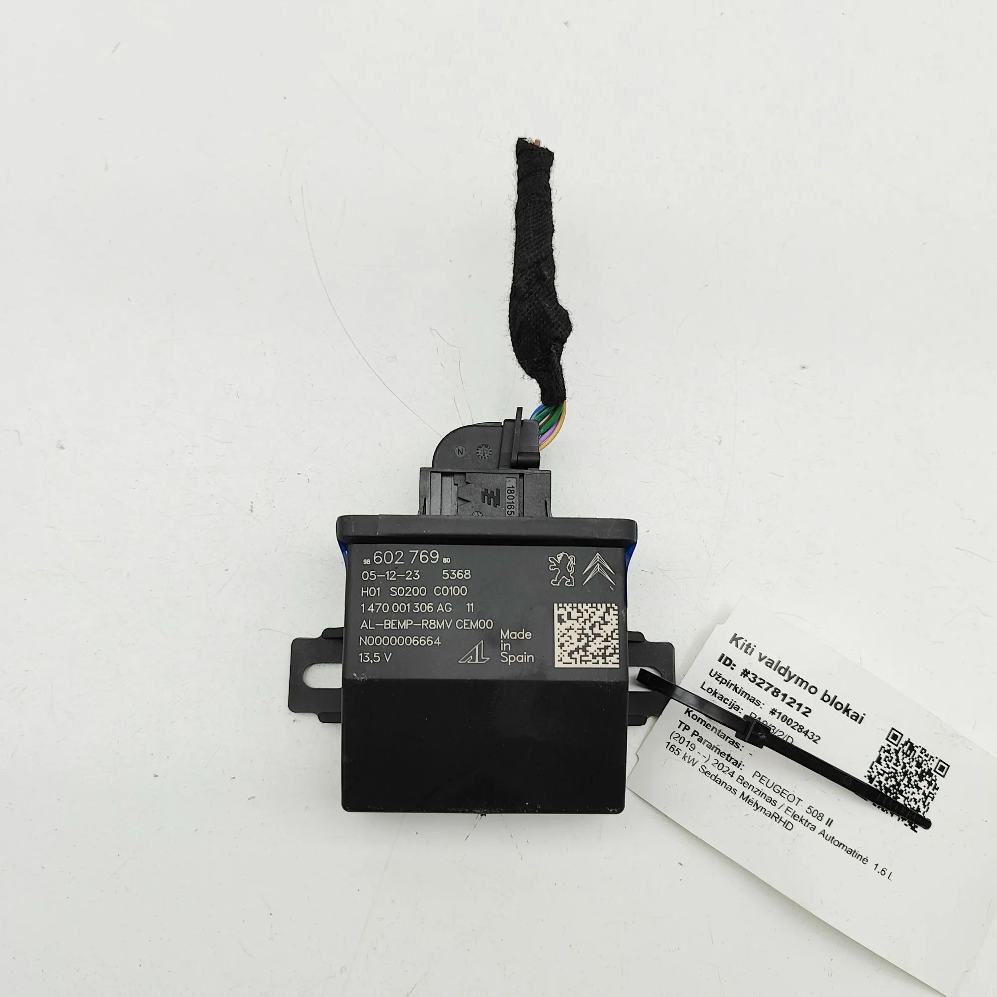 Peugeot 508 LED Lights Control Unit LED Lights Control Unit — PEUGEOT 508 (II) (201...