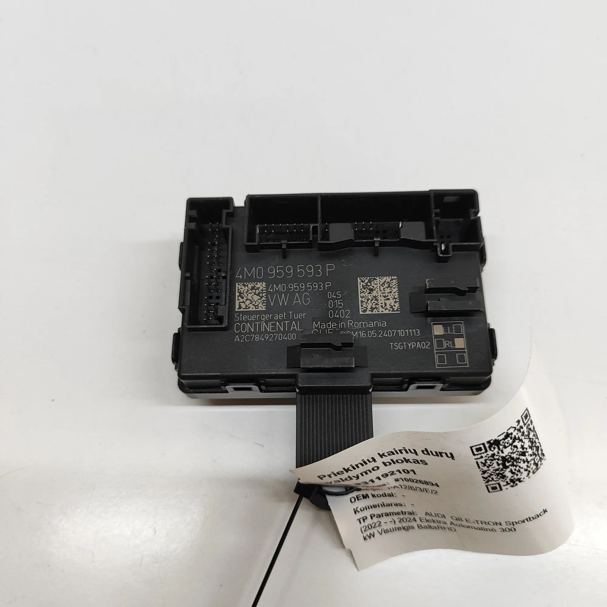Audi Q8 Door control unit — front left Door control unit — front left — AUDI Q8 (E-TRO...