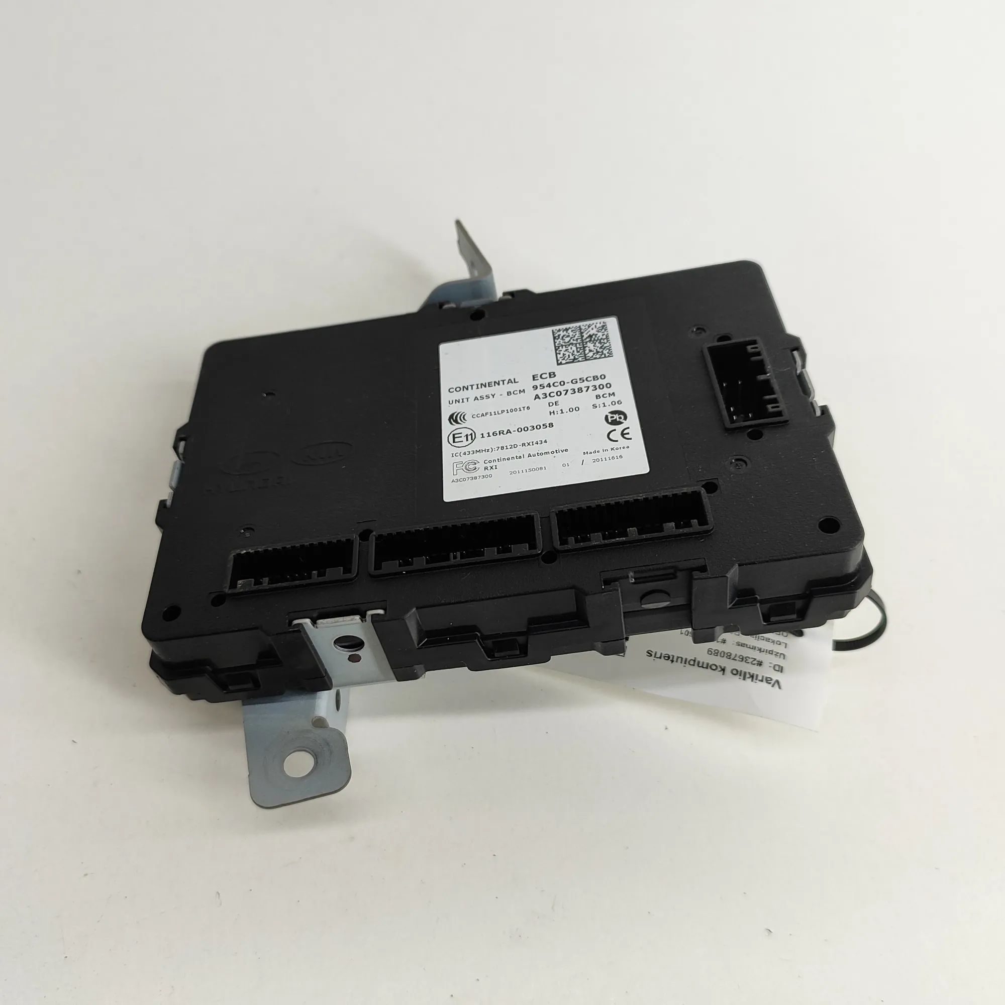 Kia Niro Comfort Control Unit Comfort Control Unit — KIA NIRO (2016-...) — 95...