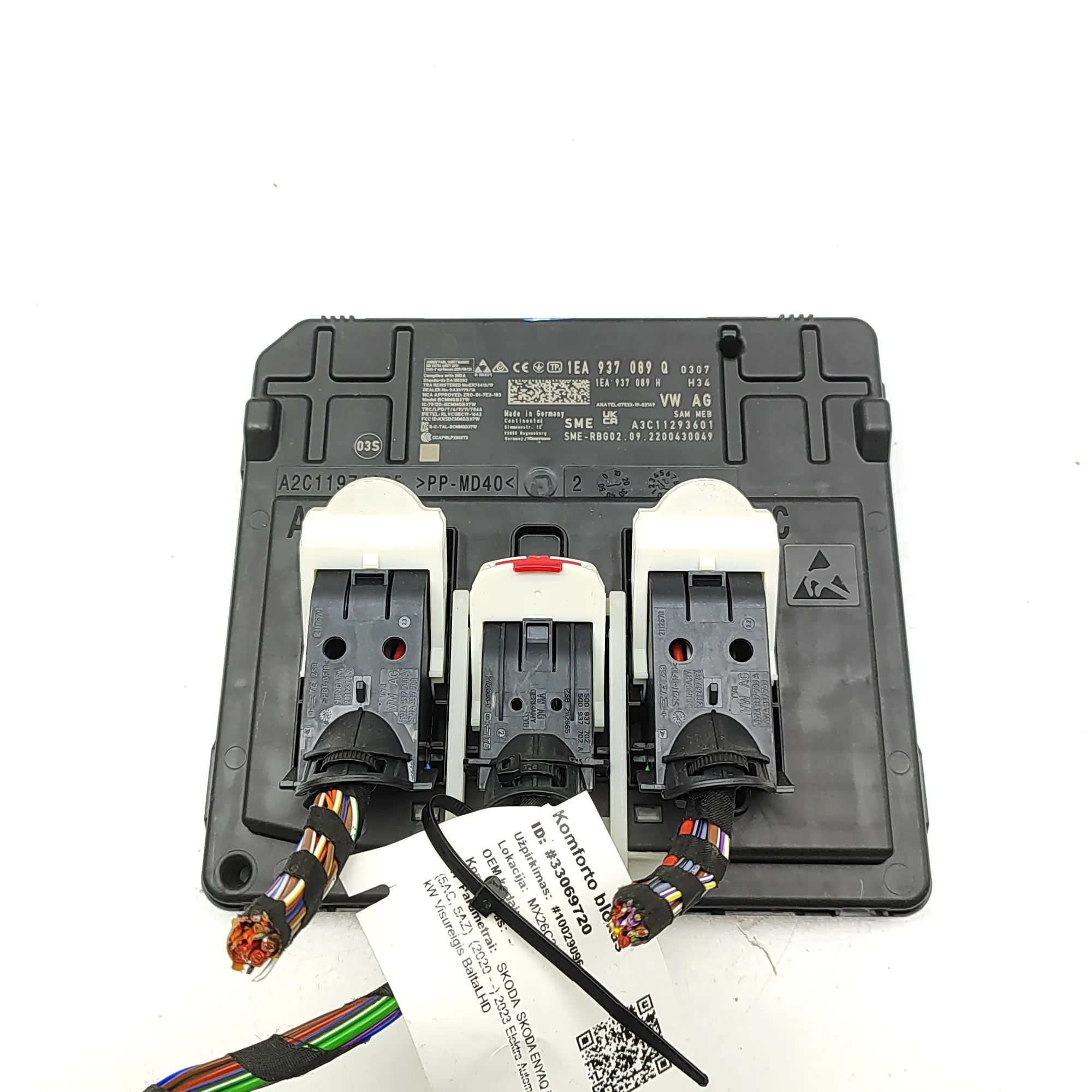 Skoda Enyaq Comfort Control Unit Comfort Control Unit — SKODA ENYAQ (iV SUV 5AC,...