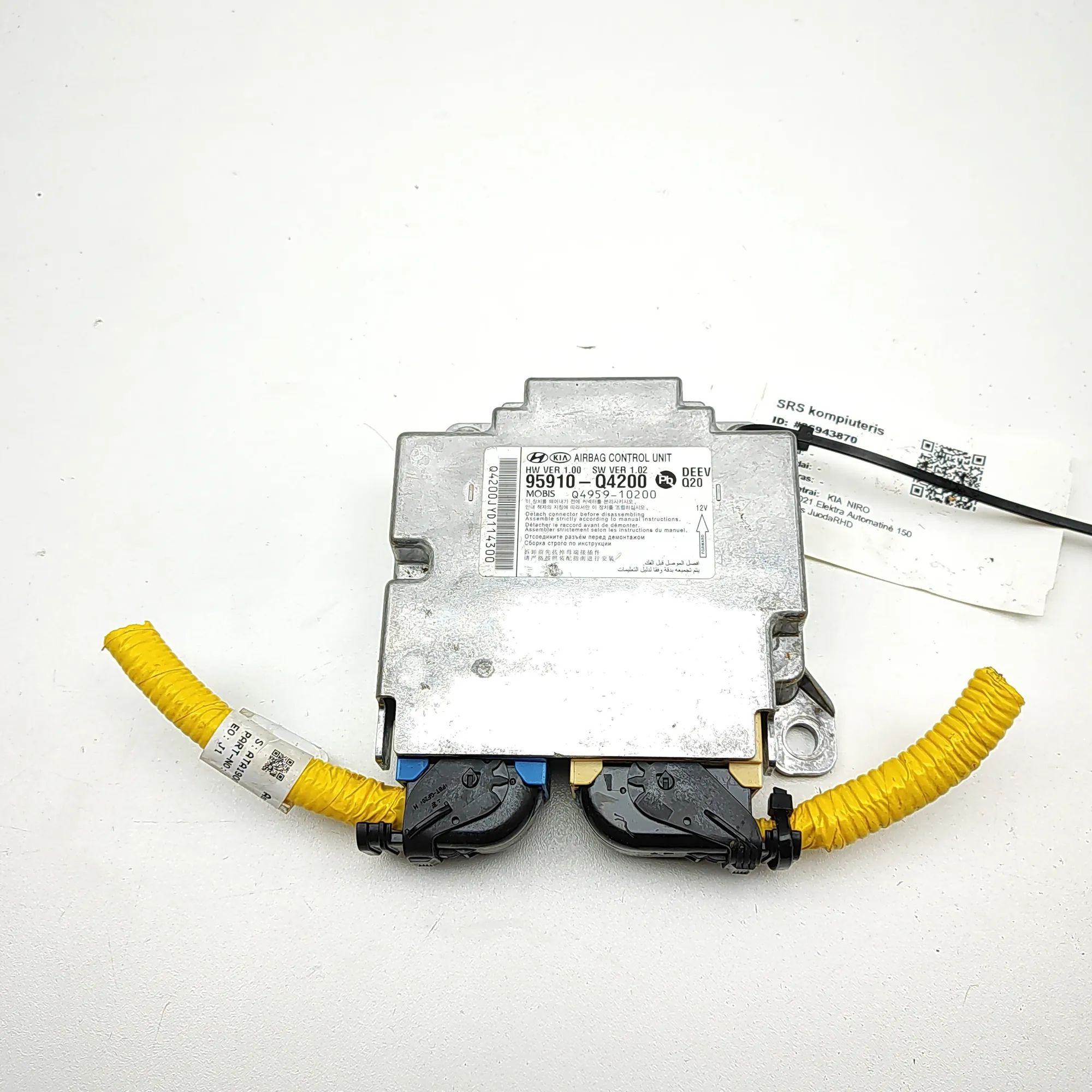 Kia Niro SRS Control Unit SRS Control Unit — KIA NIRO (2016-...) — 95910-...