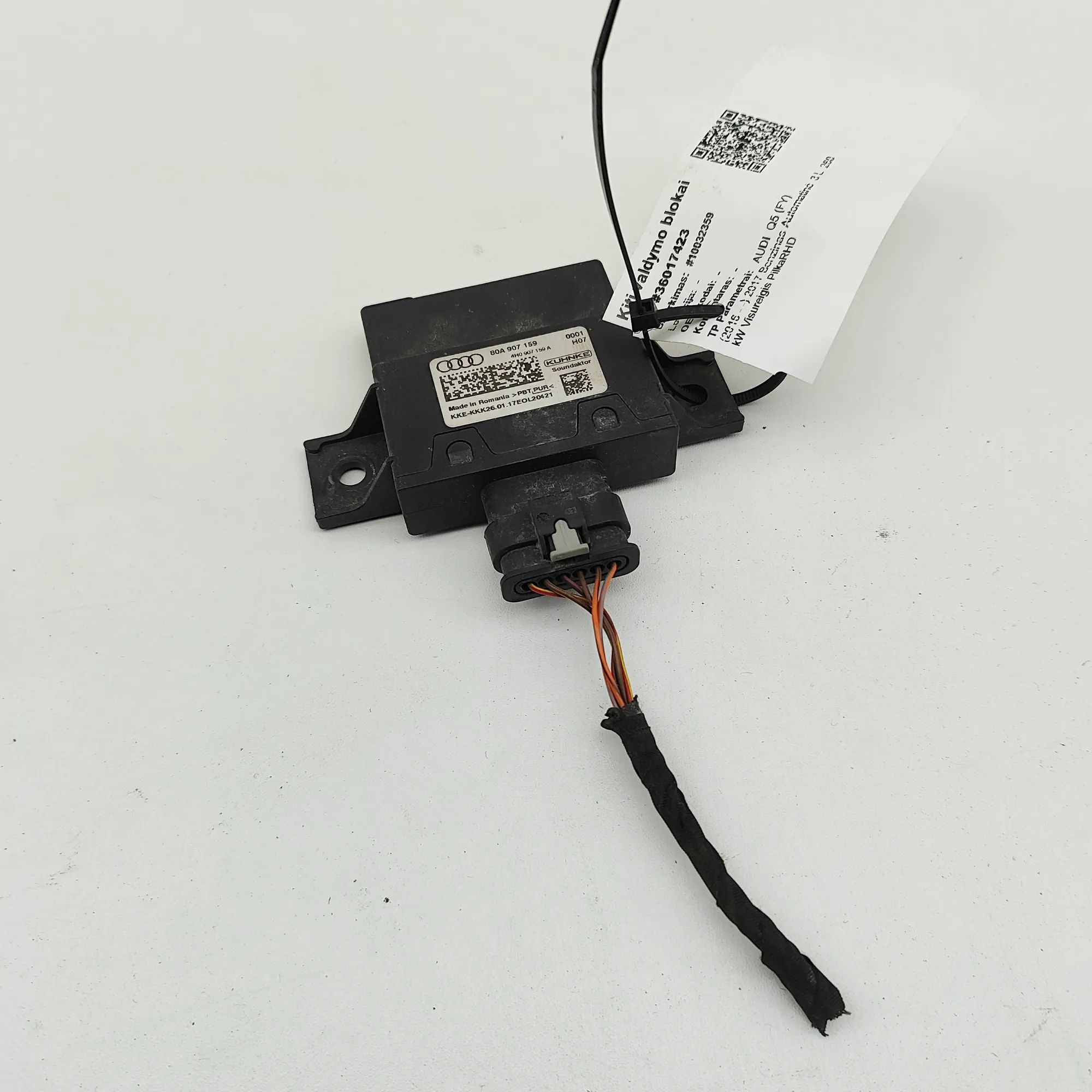 Audi Q5 (8R) Other Control Units Other Control Units — AUDI Q5 (FY) (2016-...) —...