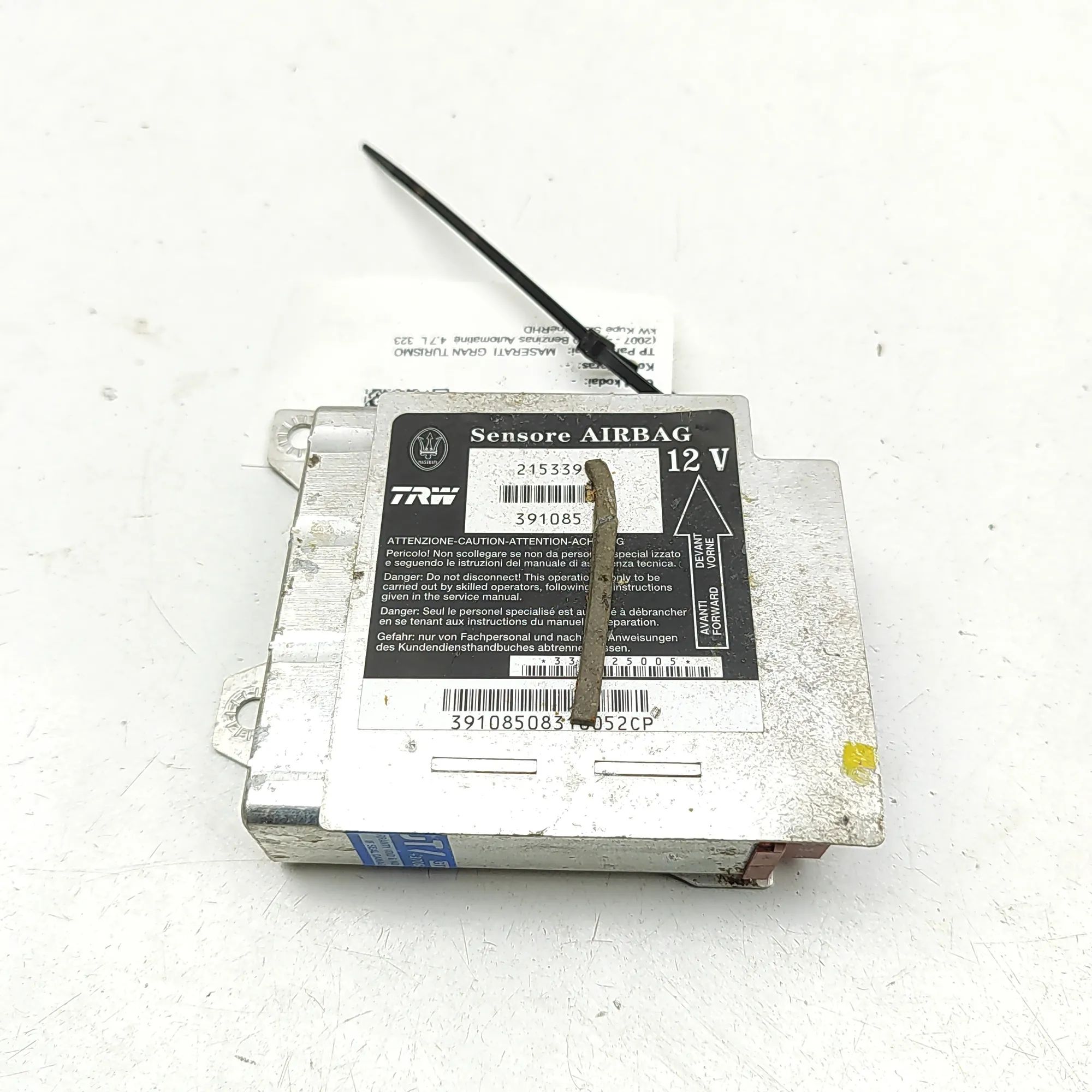 Maserati GranTurismo / GranCabrio SRS Control Unit SRS Control Unit — MASERATI GRAN (TURISMO) (200...