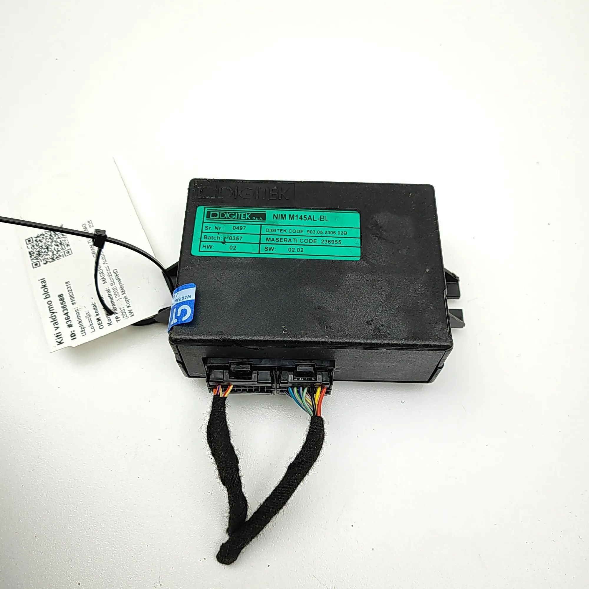 Maserati GranTurismo / GranCabrio Roof Control Unit Roof Control Unit — MASERATI GRAN (TURISMO) (20...