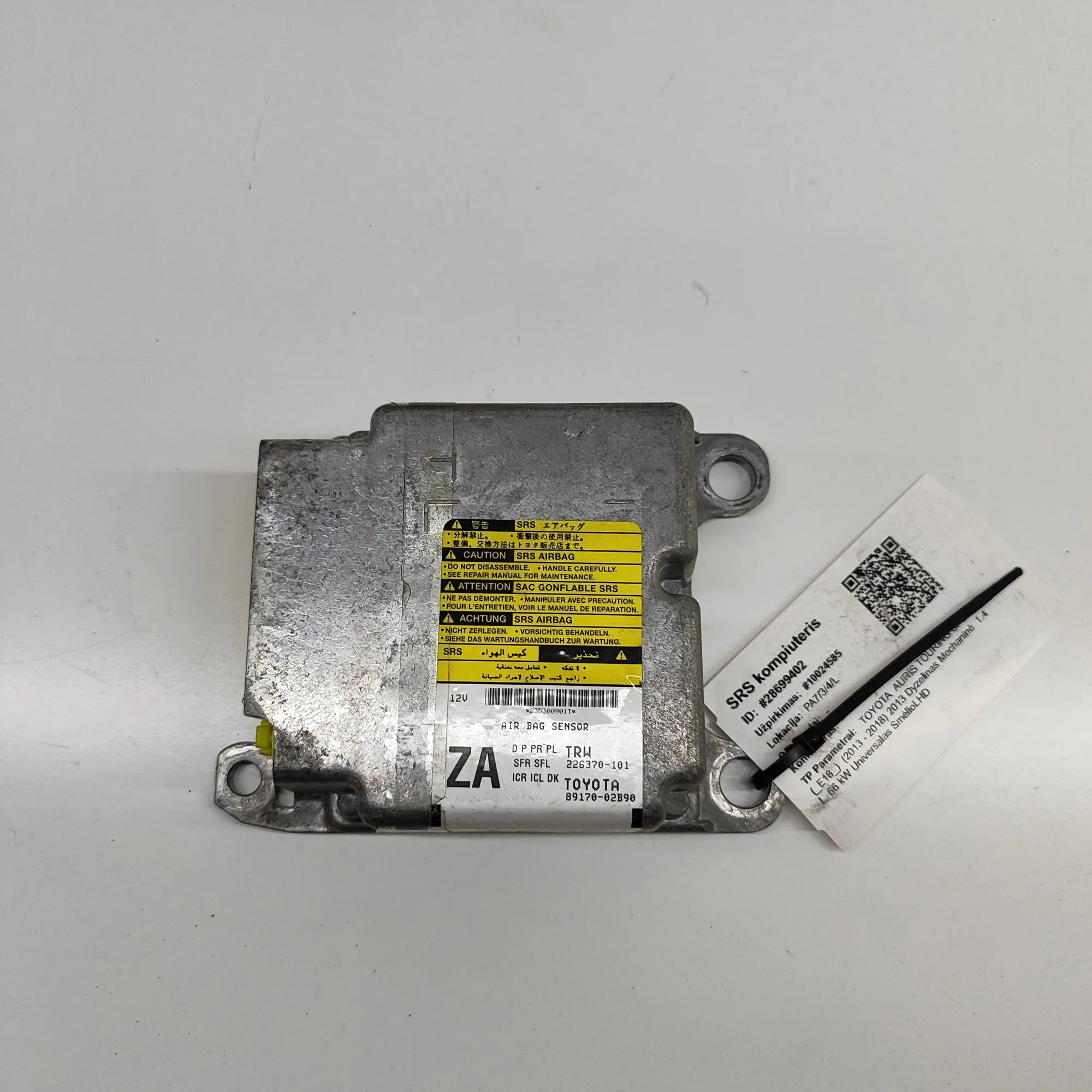 Toyota Auris SRS Control Unit SRS Control Unit — TOYOTA AURIS (TOURING SPORTS...