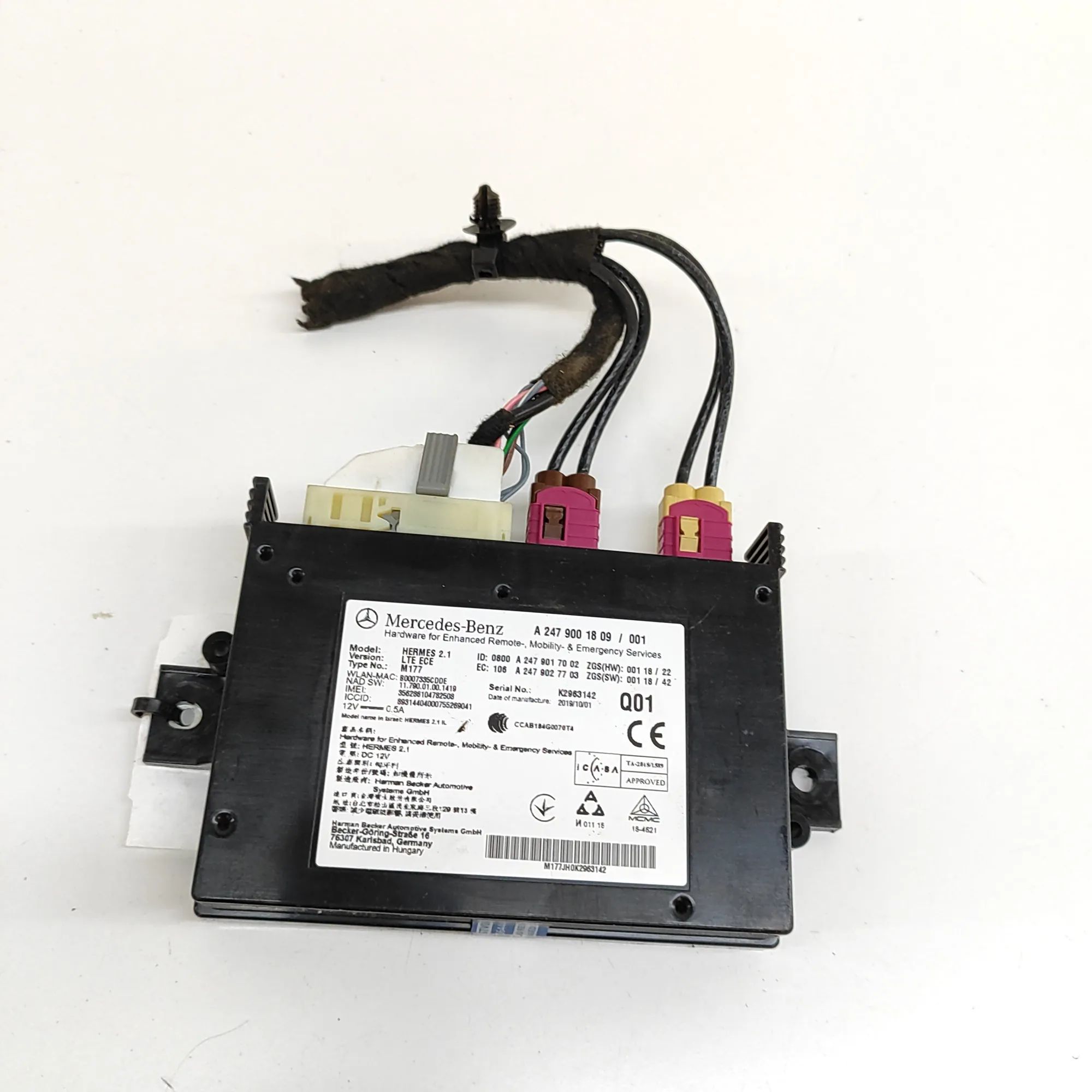 Mercedes-Benz A (W177) Bluetooth Control Unit Bluetooth control unit — MERCEDES BENZ A-CLASS ...