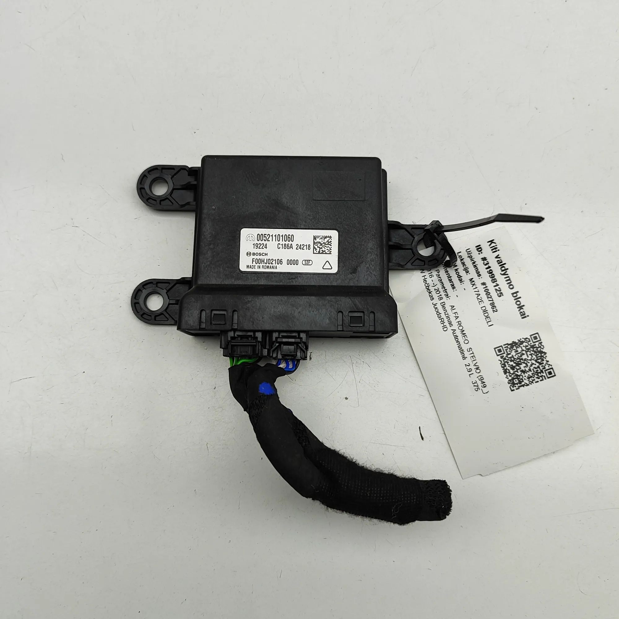Alfa-Romeo Stelvio Central Locking Control Unit Central locking control unit — ALFA ROMEO STELV...