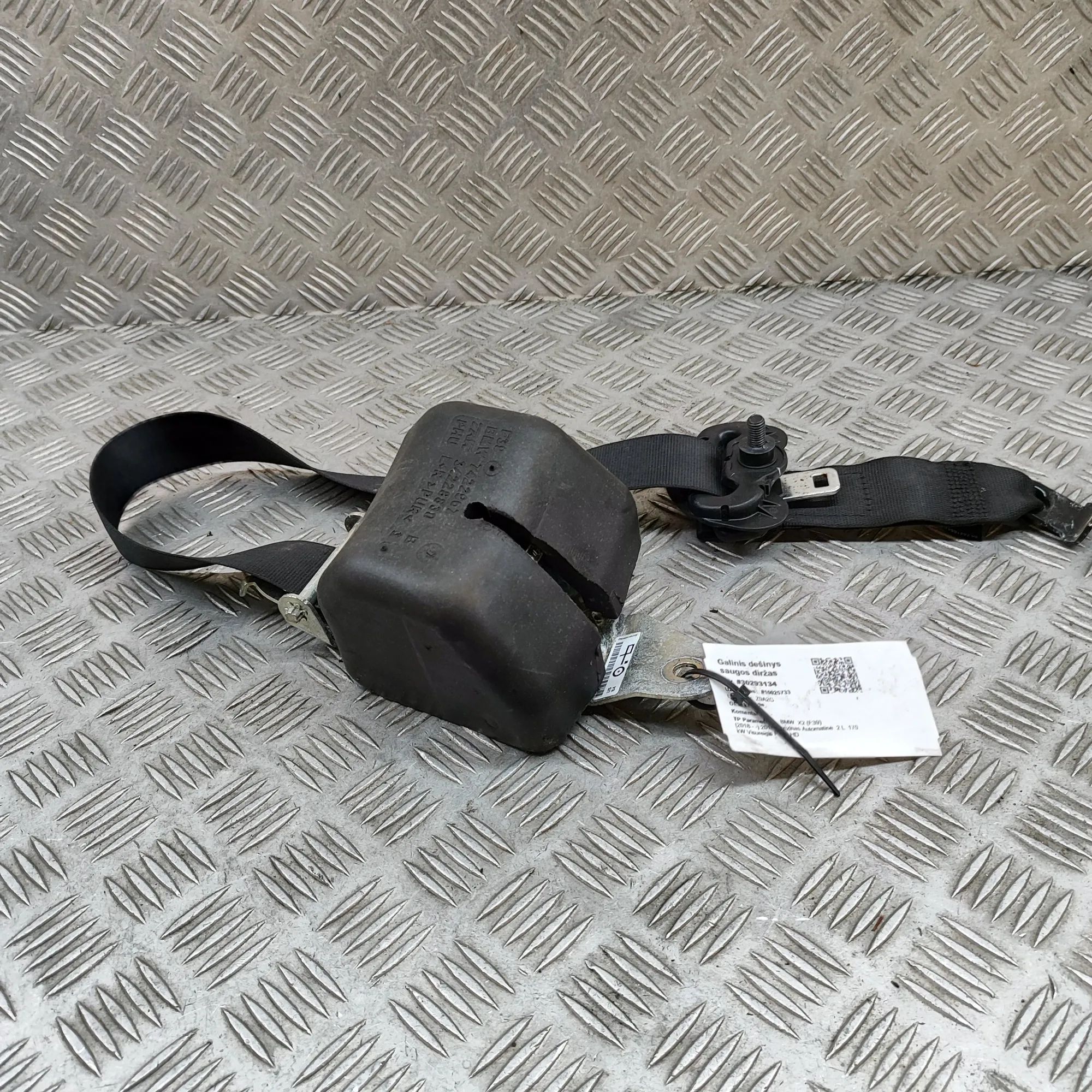 BMW X2 (F39) Rear Right Seatbelt Rear Right Seatbelt — BMW X2 (F39) (2018-...) —...