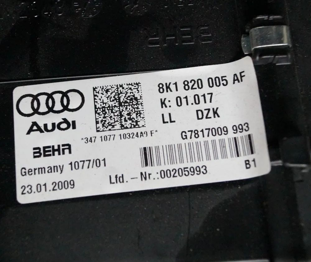 Audi Q5 (8R) Interior Heater Interior Heater — AUDI Q5 (8R) (2008-2017) — 8K...